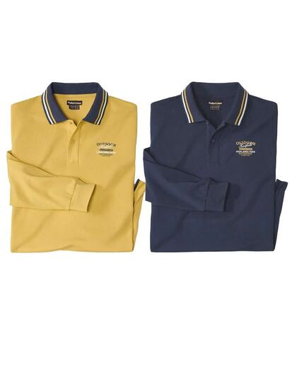 Le Lot de 2 Polos Manches Longues en Coton