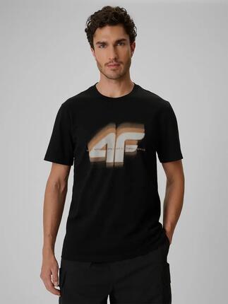 T-shirt regular z nadrukiem męski 4F 4FRSS26TTSHM4228