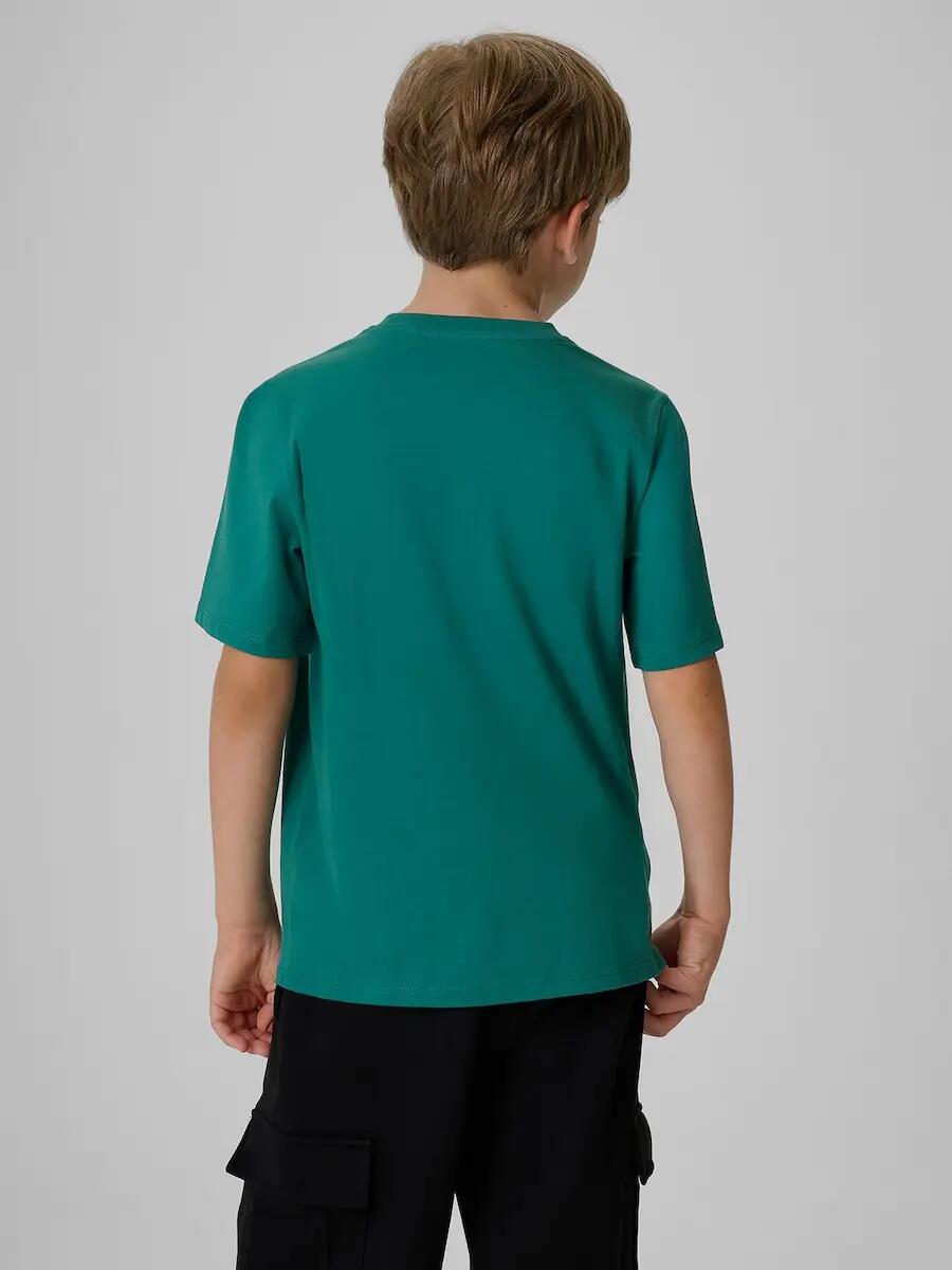 T-shirt regular z nadrukiem chłopięcy 4F 2/6