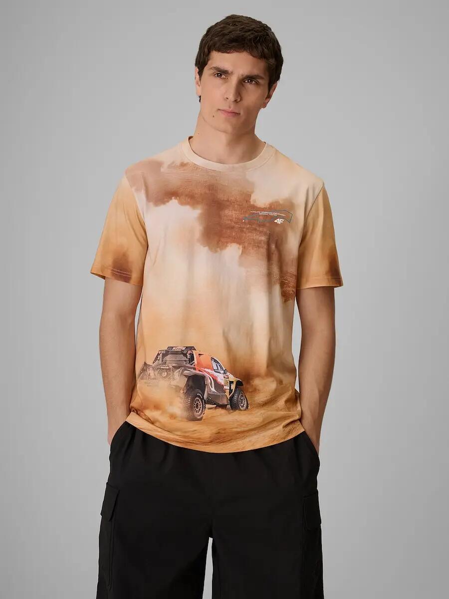 T-shirt regular z nadrukiem męski 4F 4FRSS26TTSHM4237 1/6