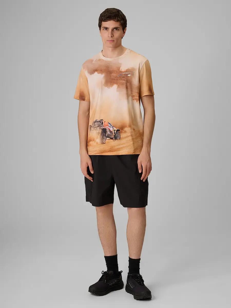 T-shirt regular z nadrukiem męski 4F 4FRSS26TTSHM4237 4/6