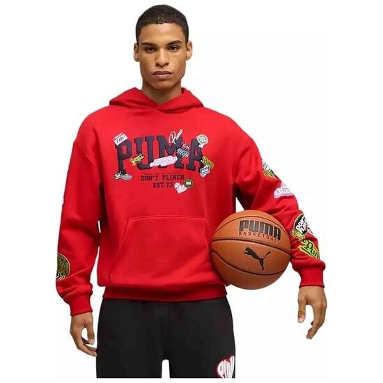 Sweat à capuche Puma modèle Sudadera Puma HooperHotline Pullover Hood pour homme