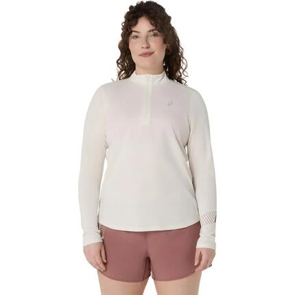 T-shirt - Course sur route - Homme - Manches courtes, demi-zip - ICON - Blanc