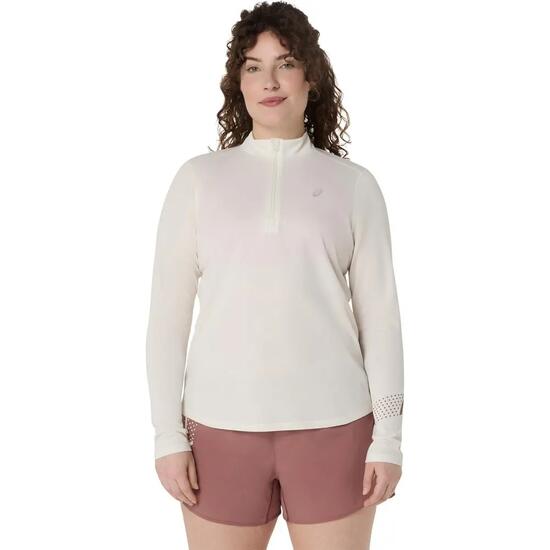 T-shirt - Course sur route - Homme - Manches courtes, demi-zip - ICON - Blanc