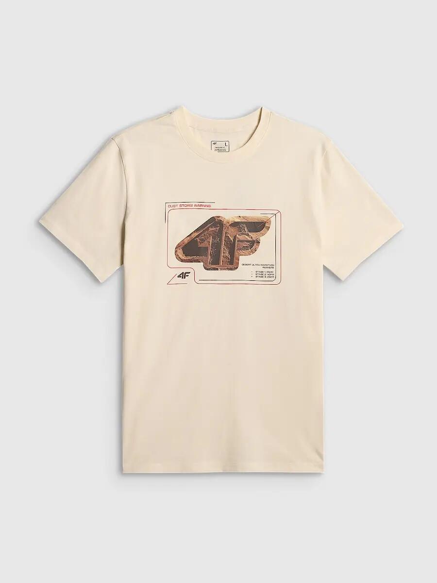 T-shirt regular z nadrukiem męski 4F 4FRSS26TTSHM4230 6/6