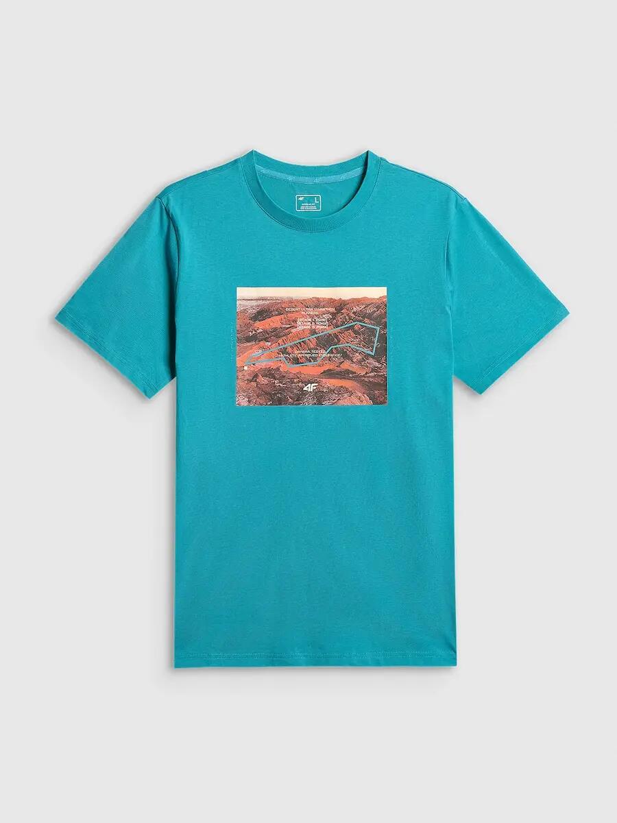 T-shirt regular z nadrukiem męski 4F 4FRSS26TTSHM4238 5/6