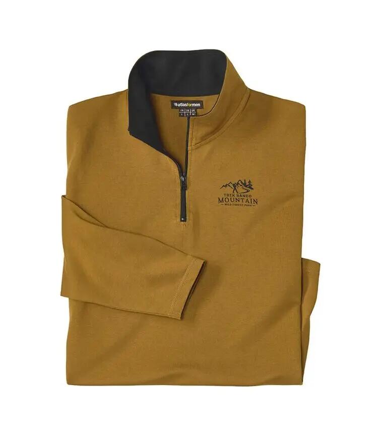 2er-Pack Baumwoll-Unterziehpullover mit Reißverschlusskragen 2/9