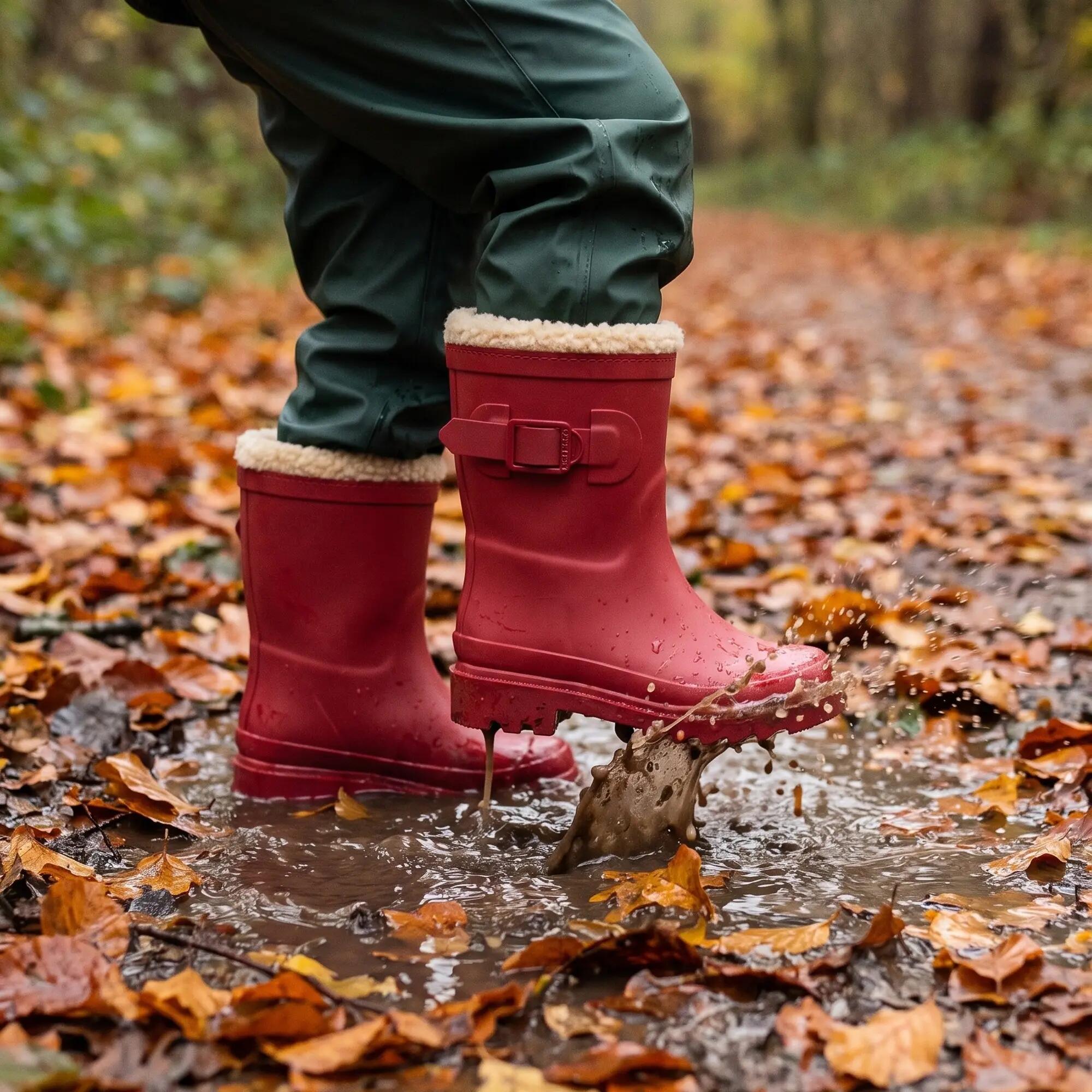 Kinder Outdoor Gummistiefel gefüttert warm Regenstiefel für Matsch und Schnee 4/5
