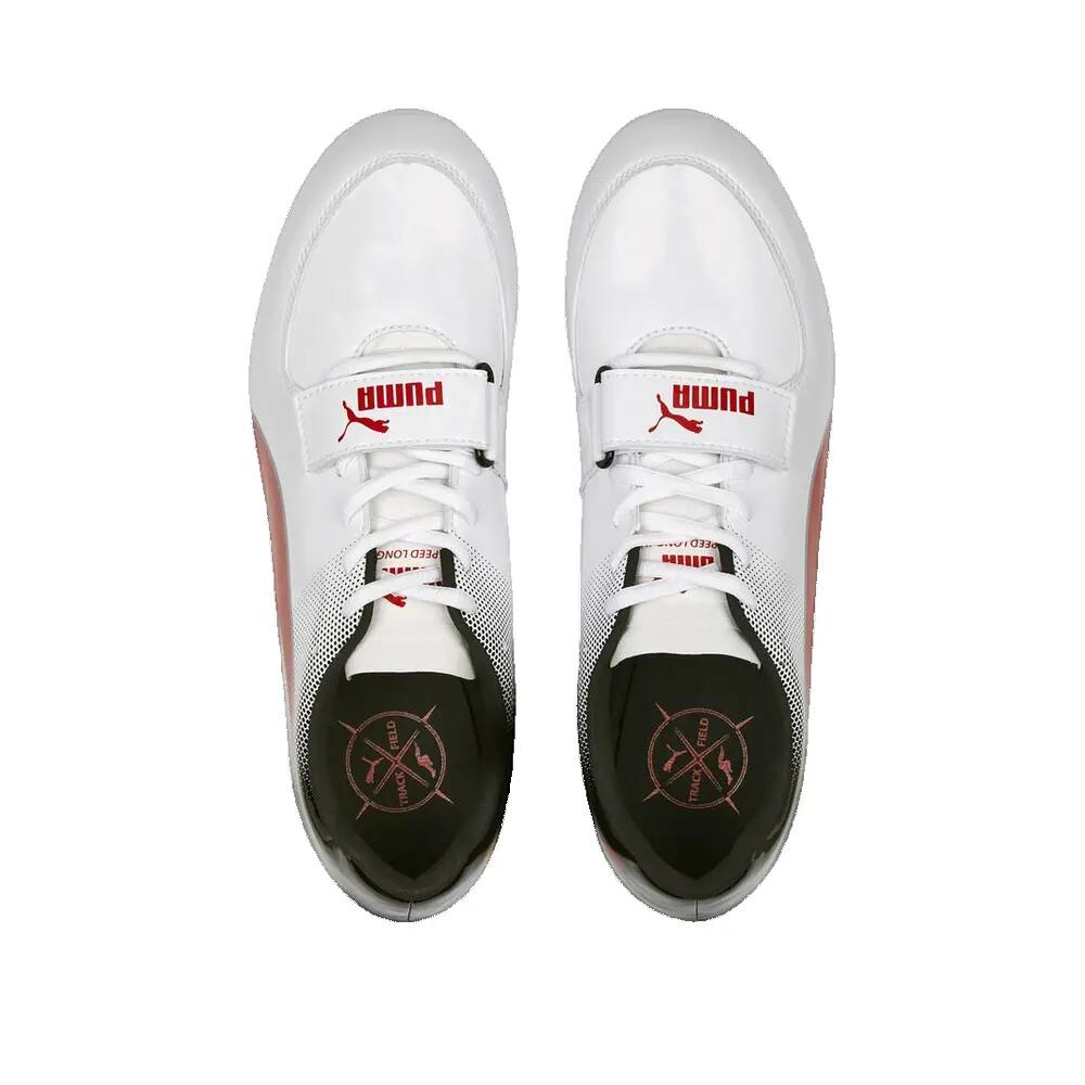 Zapatillas de salto de longitud PUMA evospeed long jump Blancas/Rojas 2/3