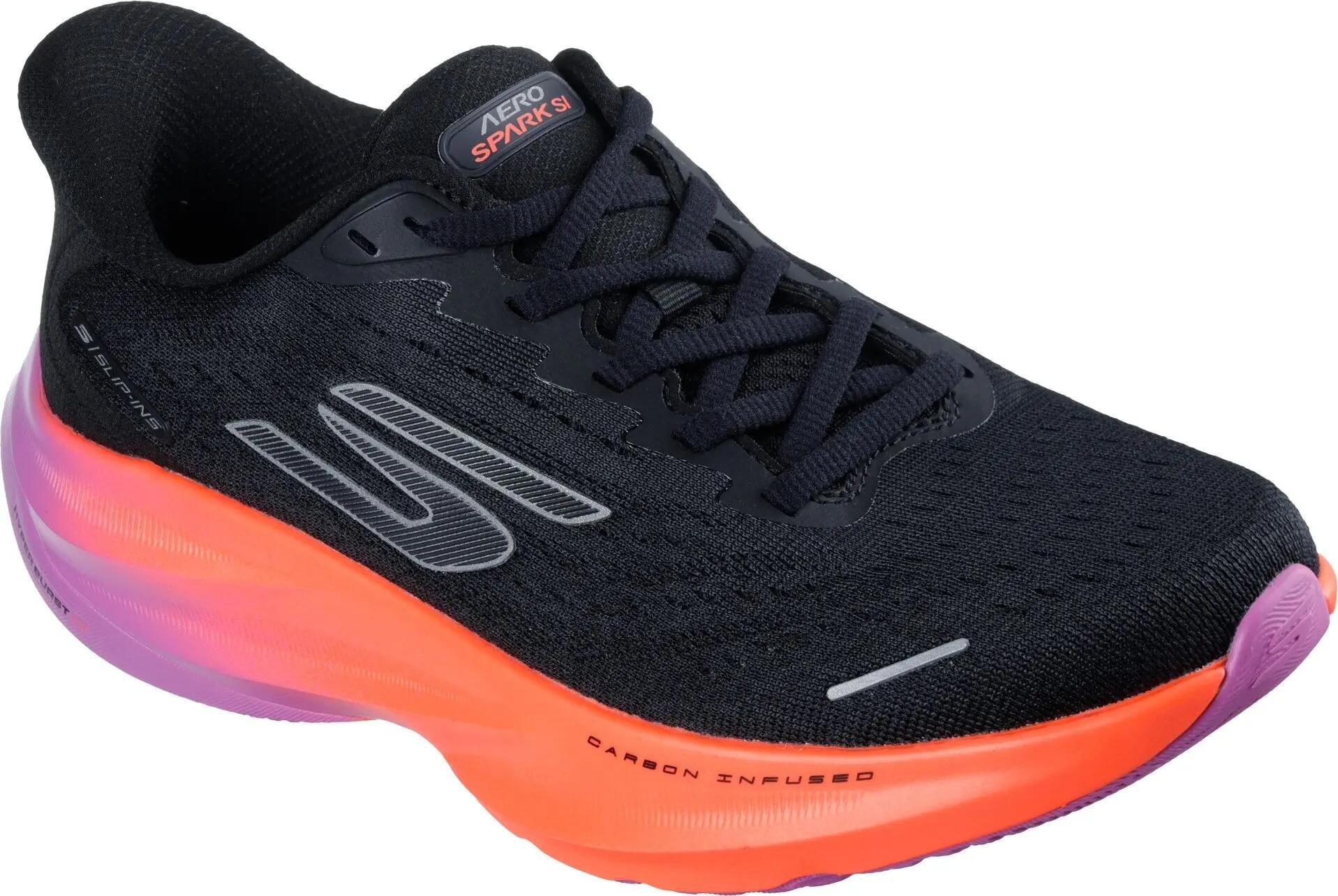 Zapatillas de running Skechers Slip-ins Aero Spark negro/morado/rosa para mujer 5/5