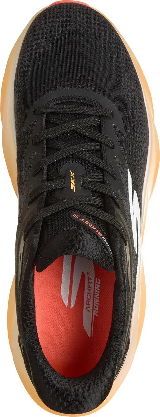 Ténis de corrida Skechers Slip-ins Aero Burst Preto/Laranja para homem 3/5