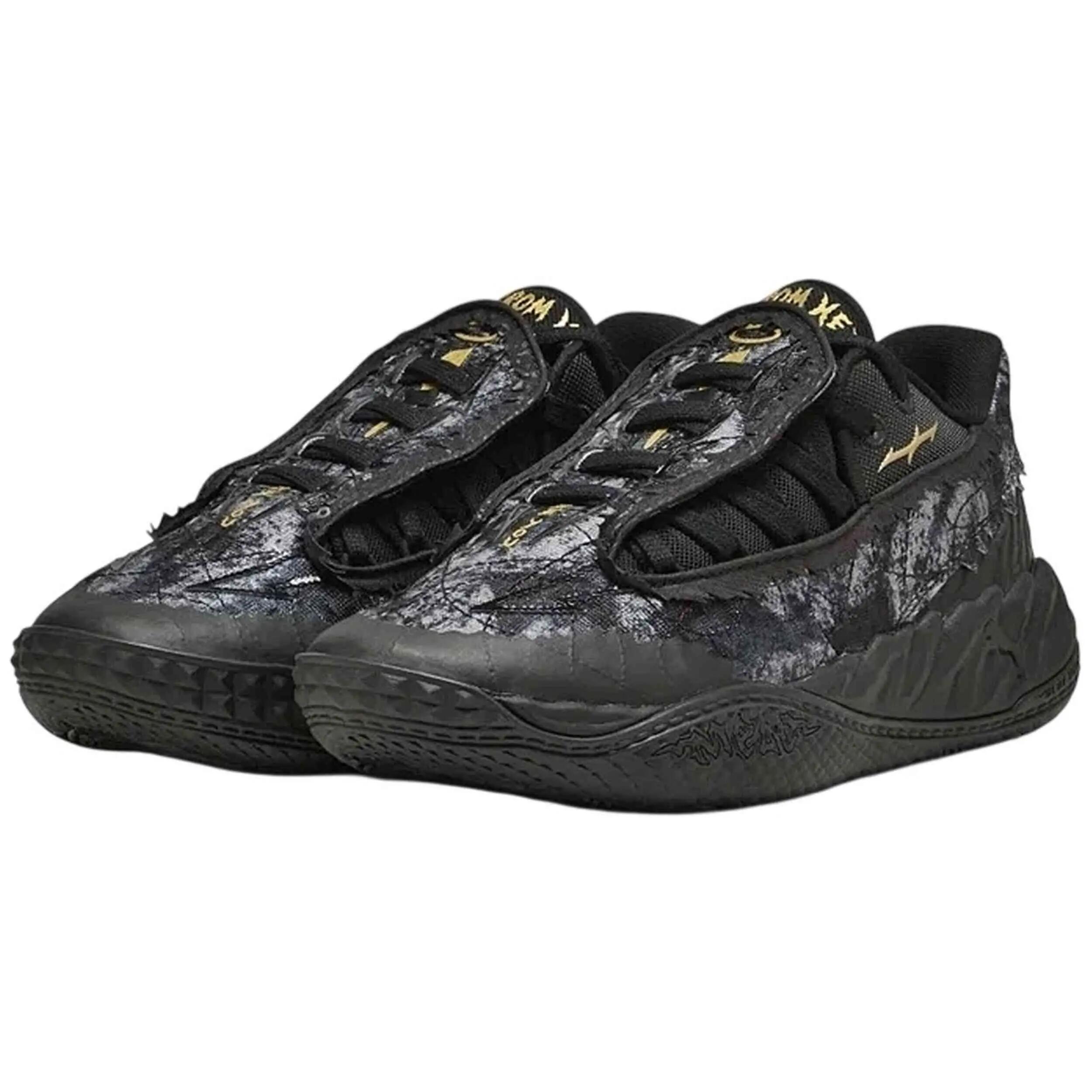 Basketballschuhe Puma Modell MB.05 "Team Black-Gold" für unisex jungen 4/5