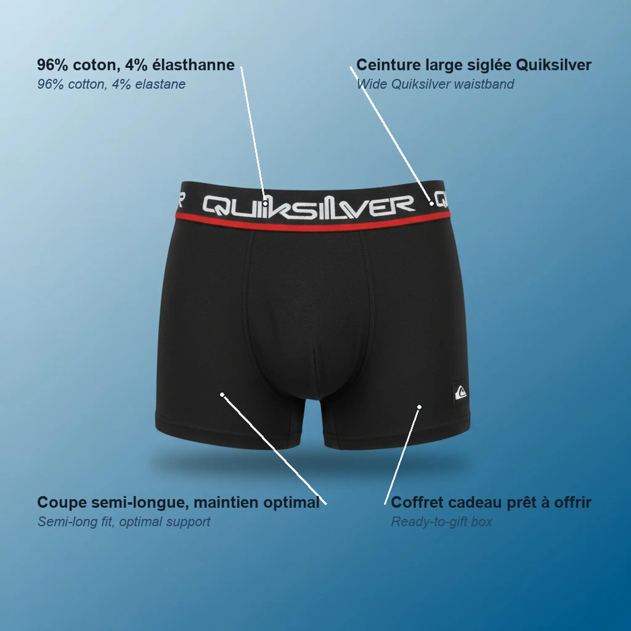 QUIKSILVER Officiële Licentie Boxershorts Heren Set van 4 Geschenkdoos 5/7