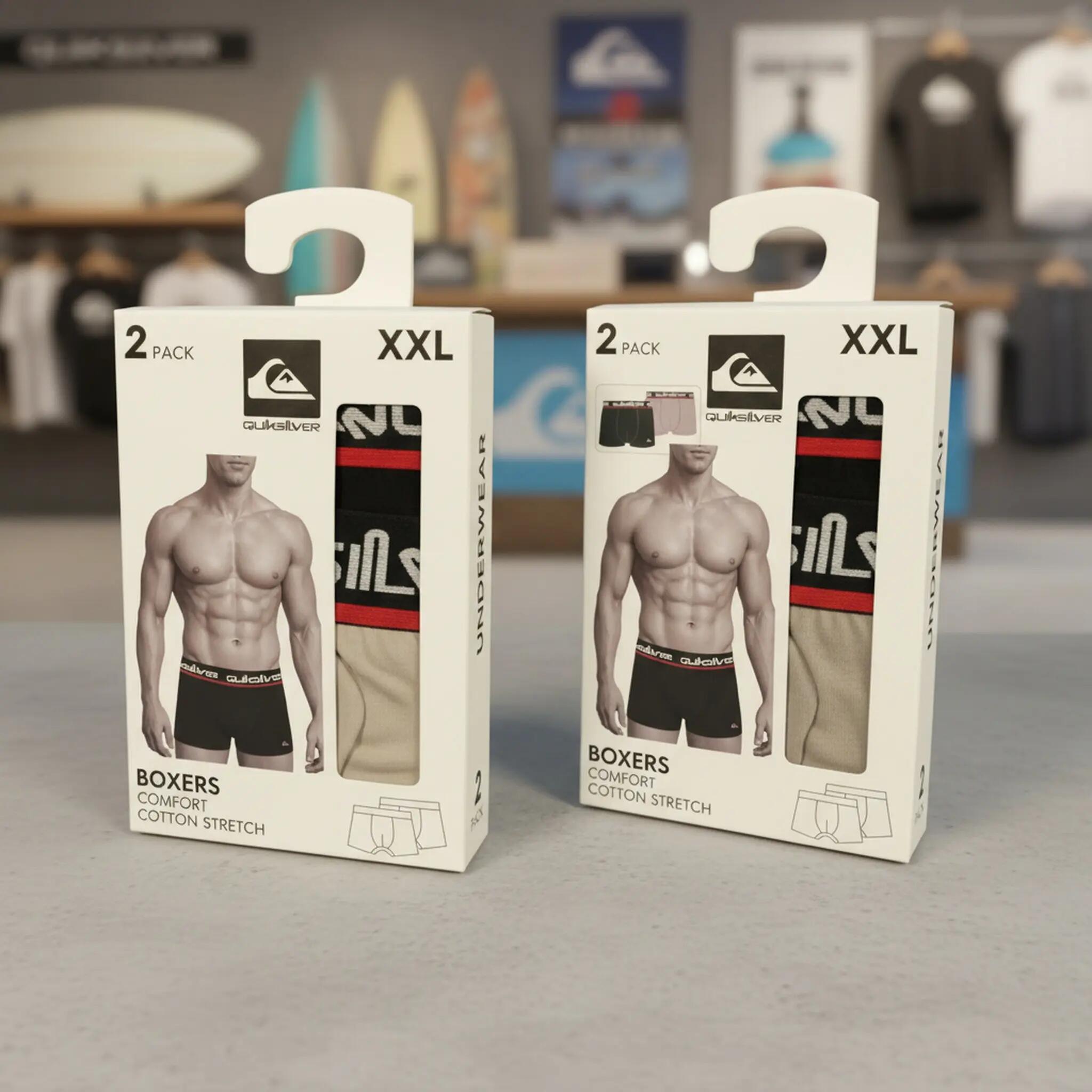 QUIKSILVER Officiële Licentie Boxershorts Heren Set van 4 Geschenkdoos 3/7