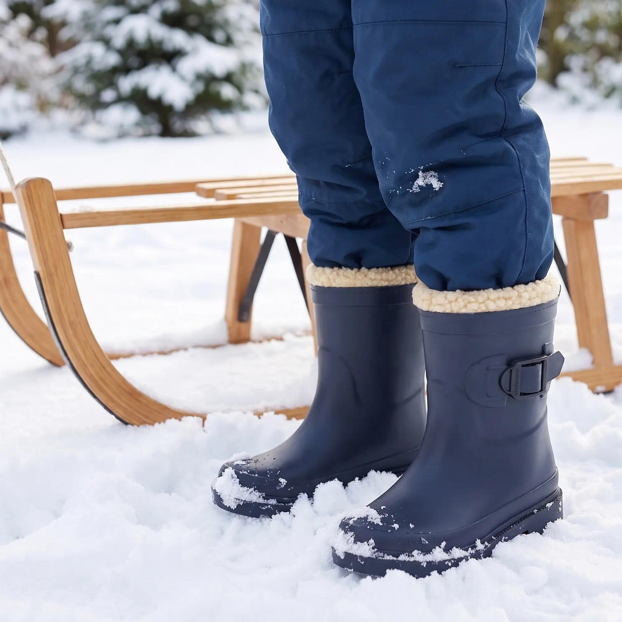 Kinder Outdoor Gummistiefel gefüttert warm Regenstiefel für Matsch und Schnee 5/5