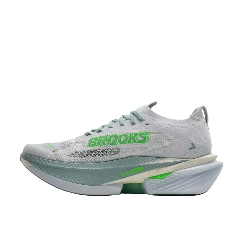 Hardloopschoenen Brooks Hyperion Max 3 Wit/Grijs Mist/Groen 3/7