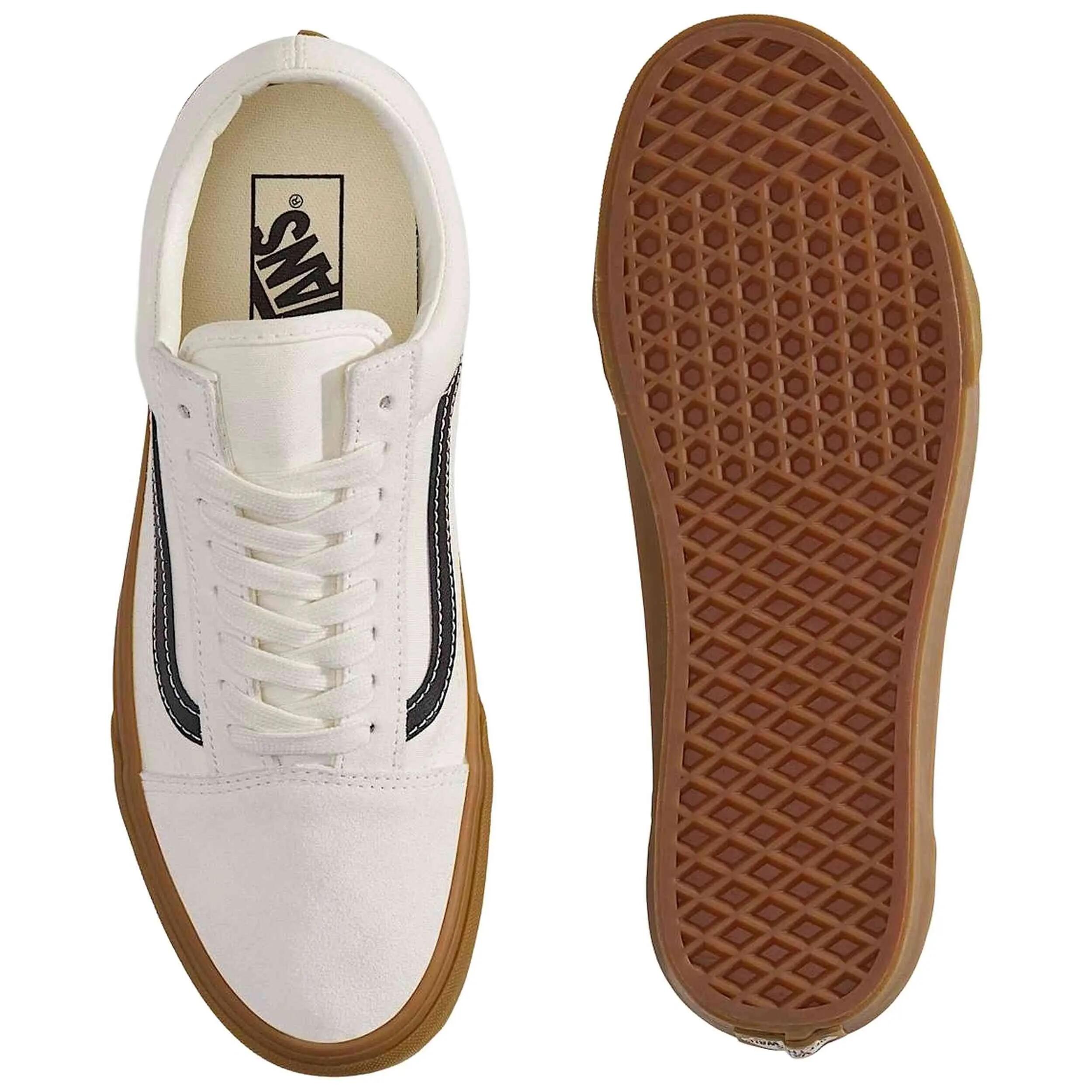 Baskets Vans modèle Old Skool "Gum White" pour homme 3/4
