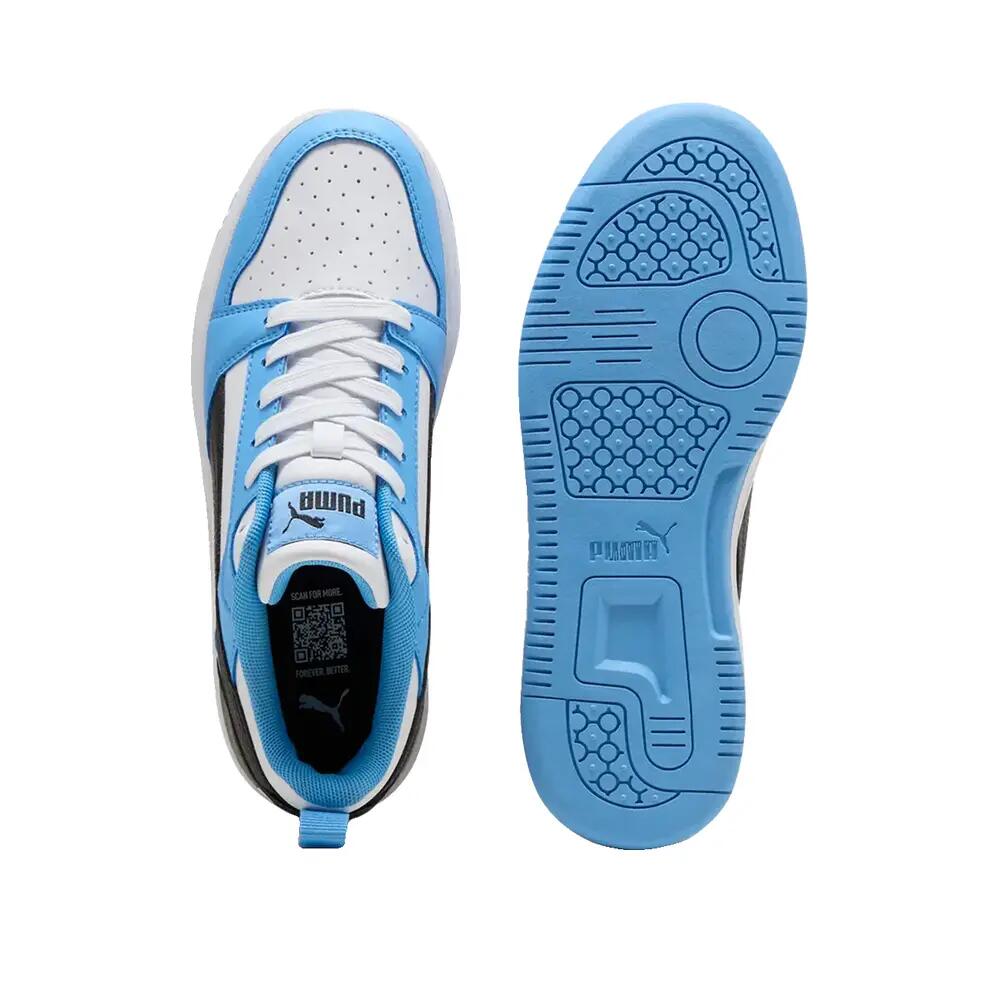 PUMA Rebound V6 Lo Jr Lichtblauw/Zwart/Wit 5/6