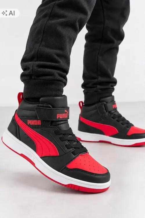 Dziecięce buty sportowe sneakersy wysokie ekoskóra PUMA REBOUND V6 2/12