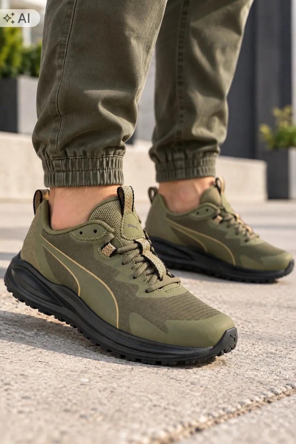 Męskie buty sportowe sneakersy zielone PUMA TWITCH Runner trail 2/13