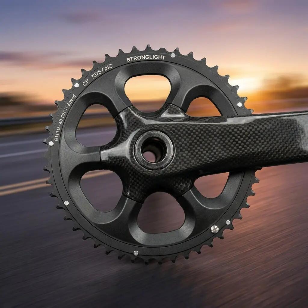 Stronglight plateau Dura-Ace 110 mm comp. FC-9000+DI2 extérieur 44 dents 11 vite 2/3