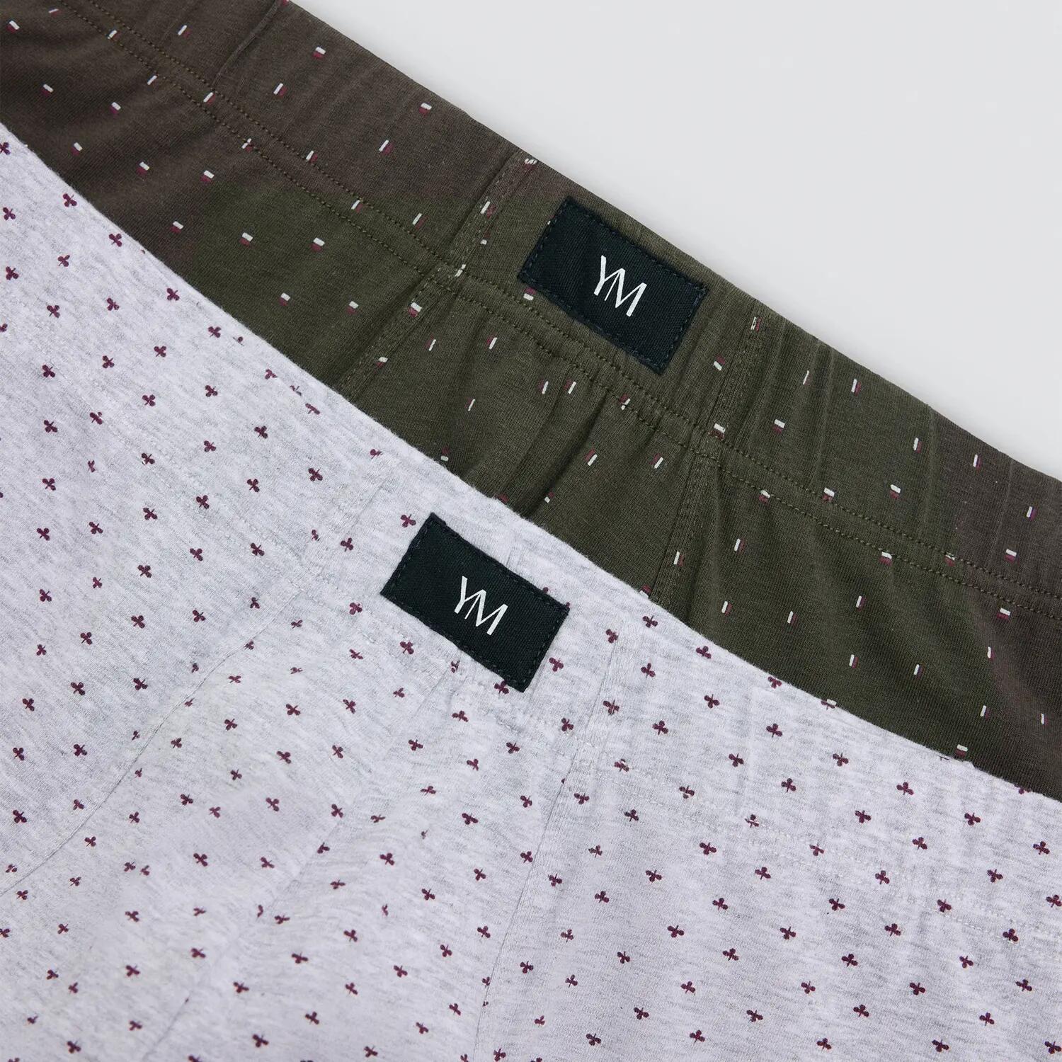 Pack de 2 boxers de algodão com estampado de elementos minimalistas 2/7