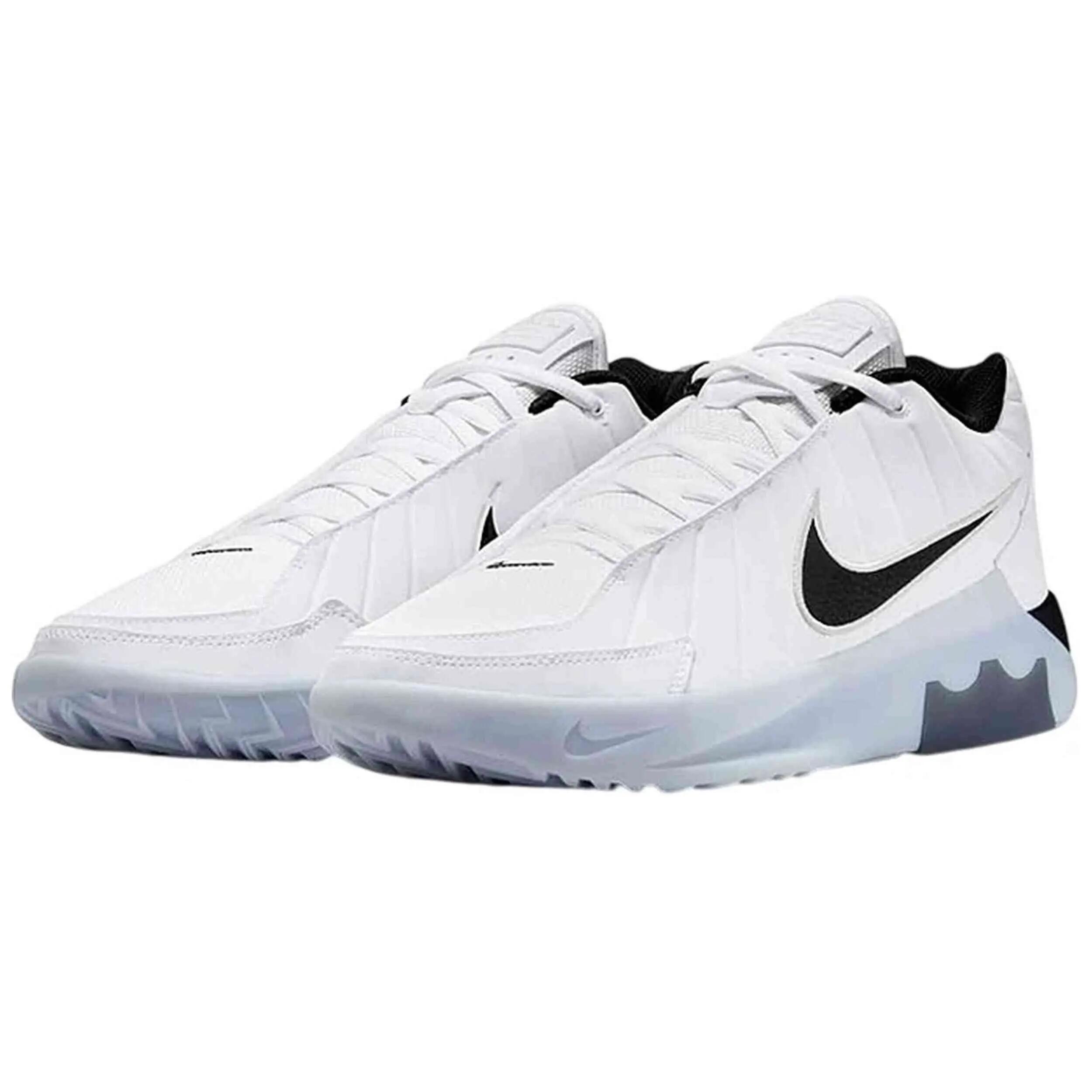 Chaussures de basket-ball Nike modèle LeBron Witness 9 "White Black" pour homme 5/5