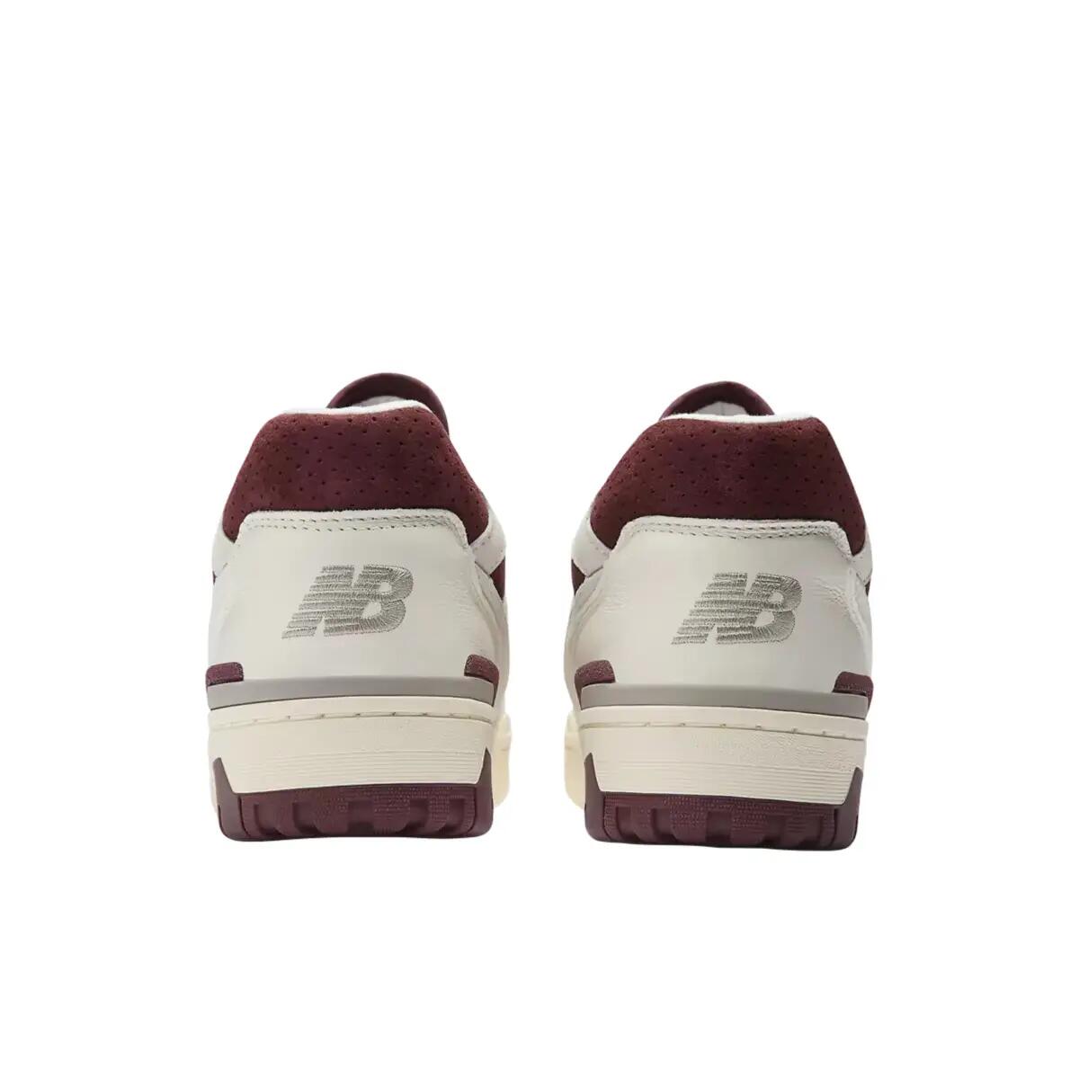 New Balance 550 Sea Salt Classic Crimson 5/5