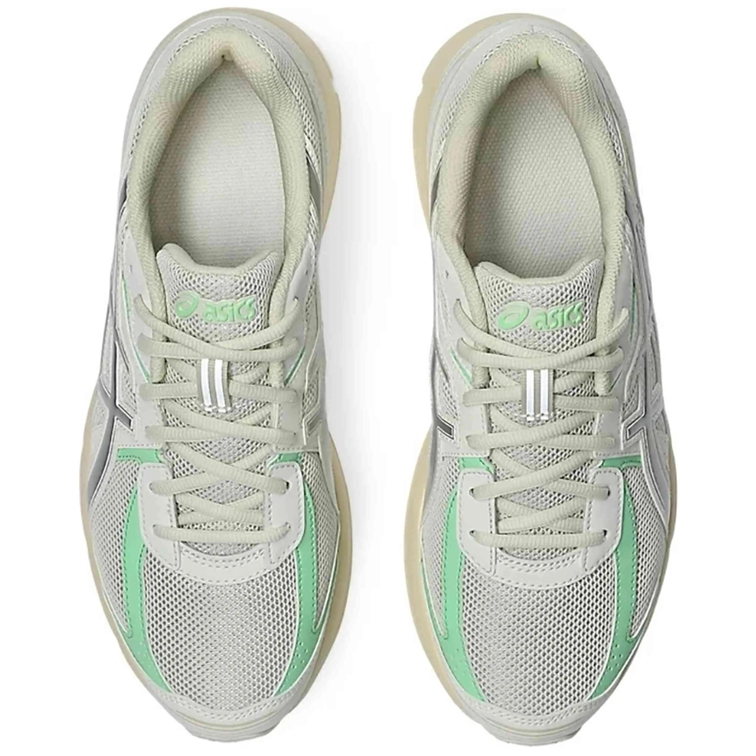 Zapatillas Asics modelo Jog 100S gris verde para niños unisex 4/5