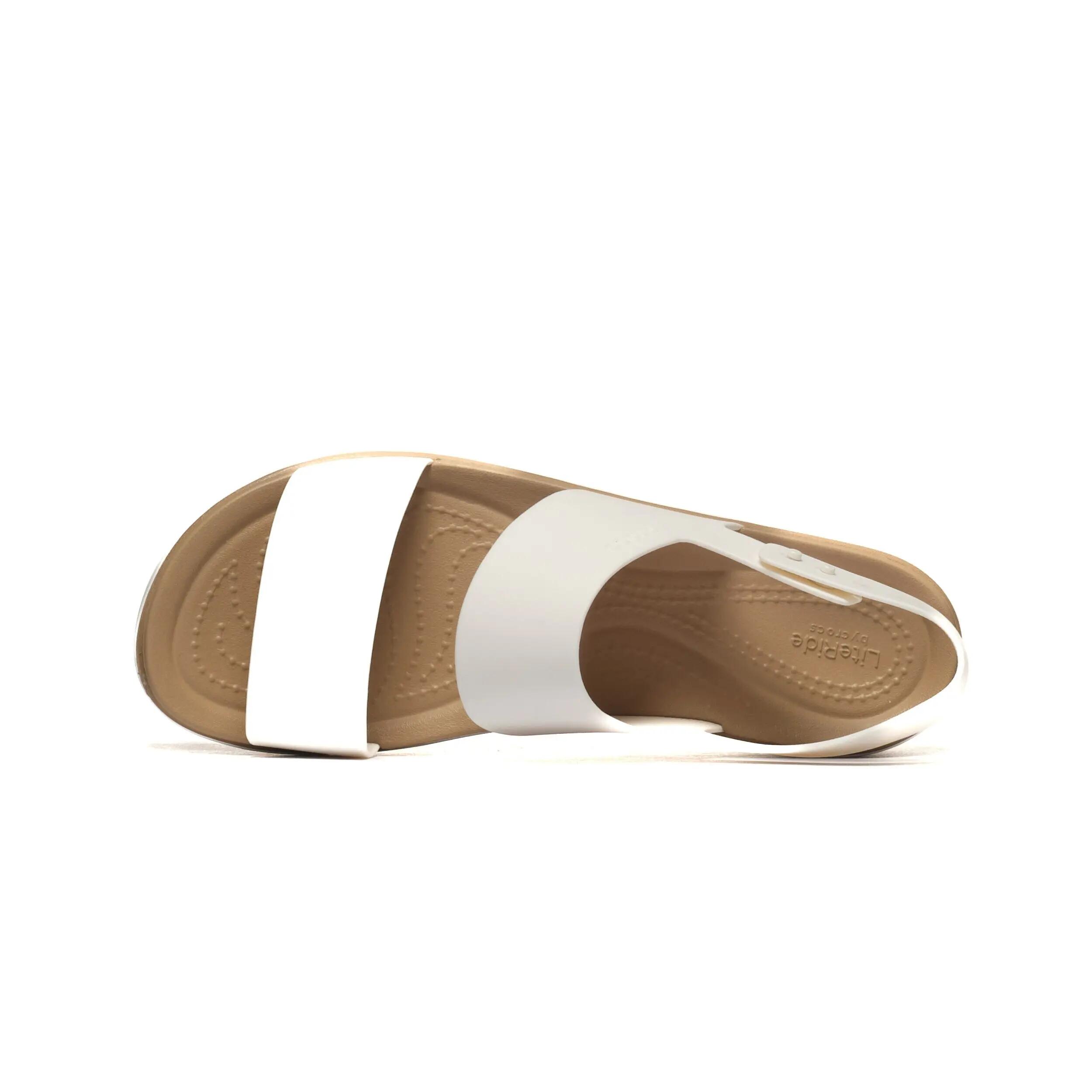 Sandálias Crocs Brooklyn Wrap Low Bege 4/6