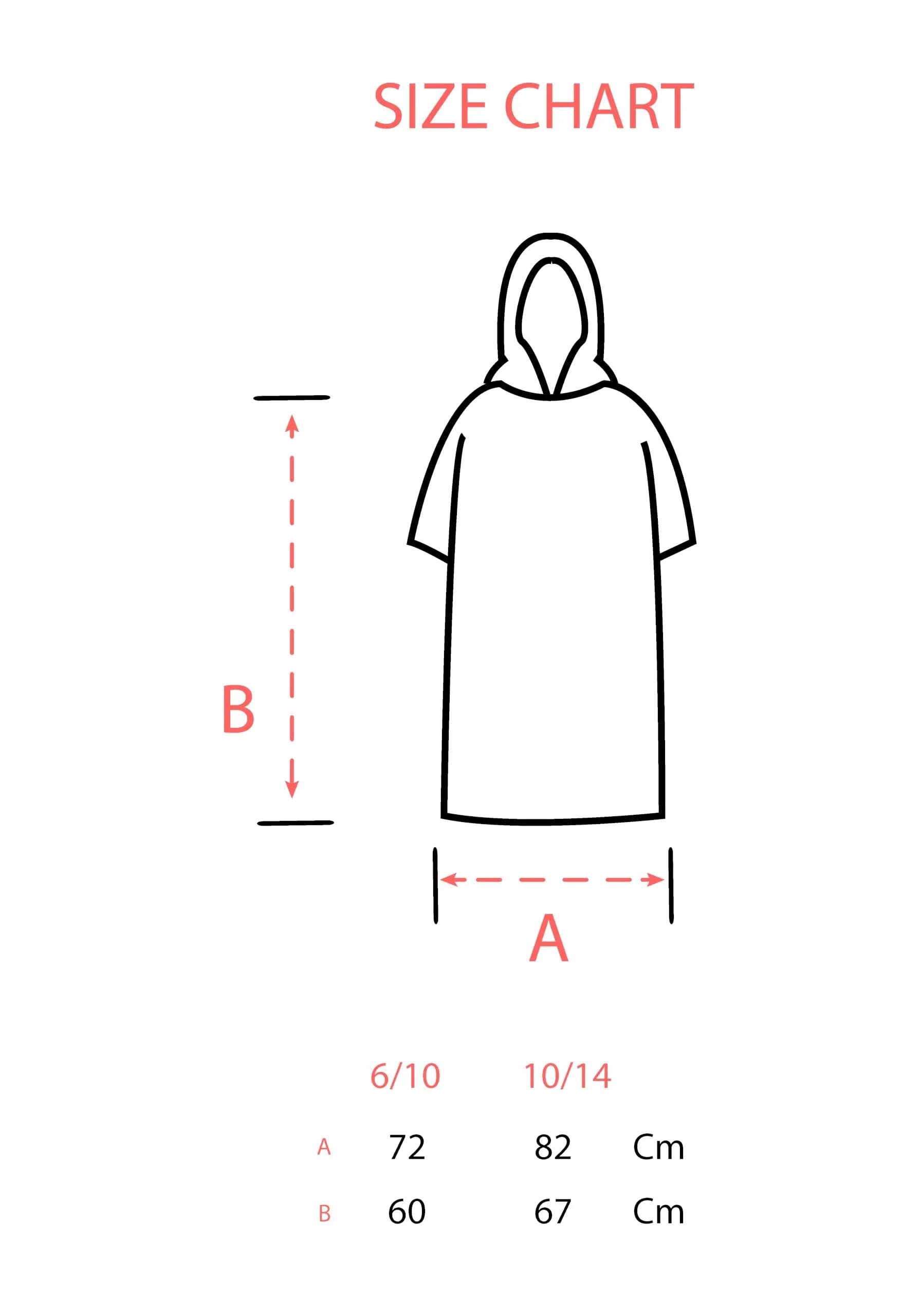 Kinderponcho aus Bio-Baumwolle (Beige, 10-14) 5/5