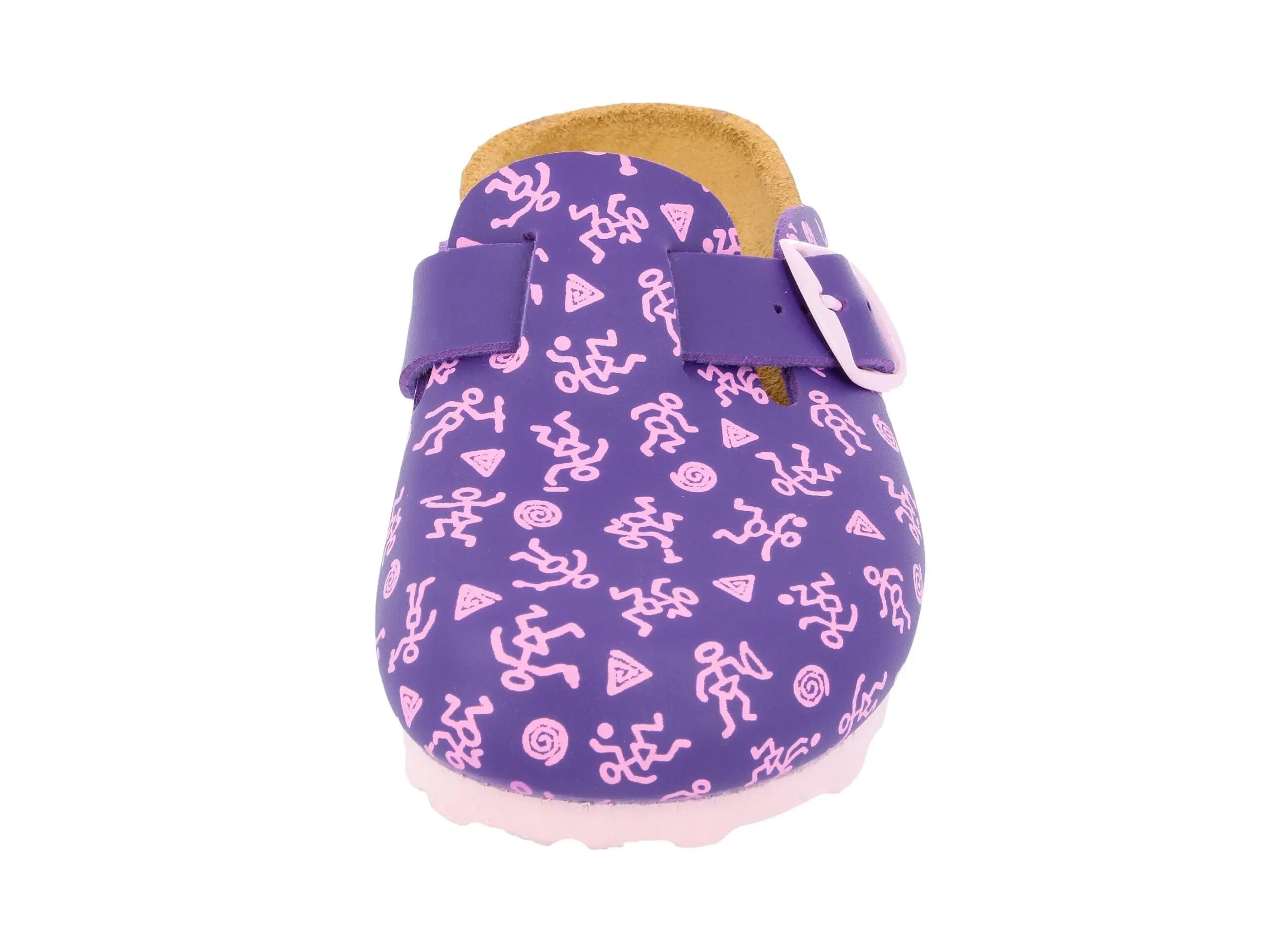 Sabot - sport - fille - semelle en liège - LICO Bioline - violet foncé 3/6