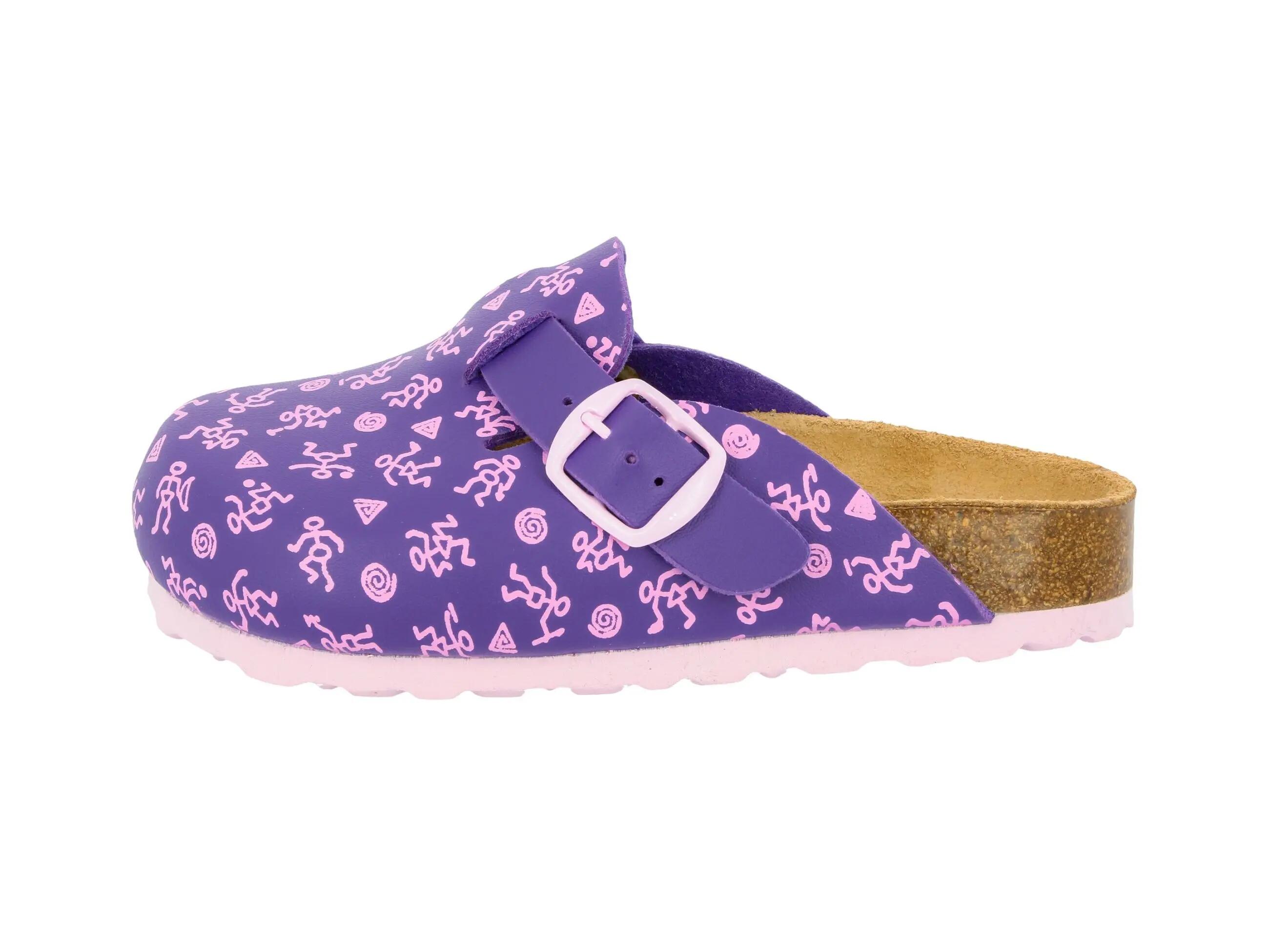 Sabot - sport - fille - semelle en liège - LICO Bioline - violet foncé 2/6