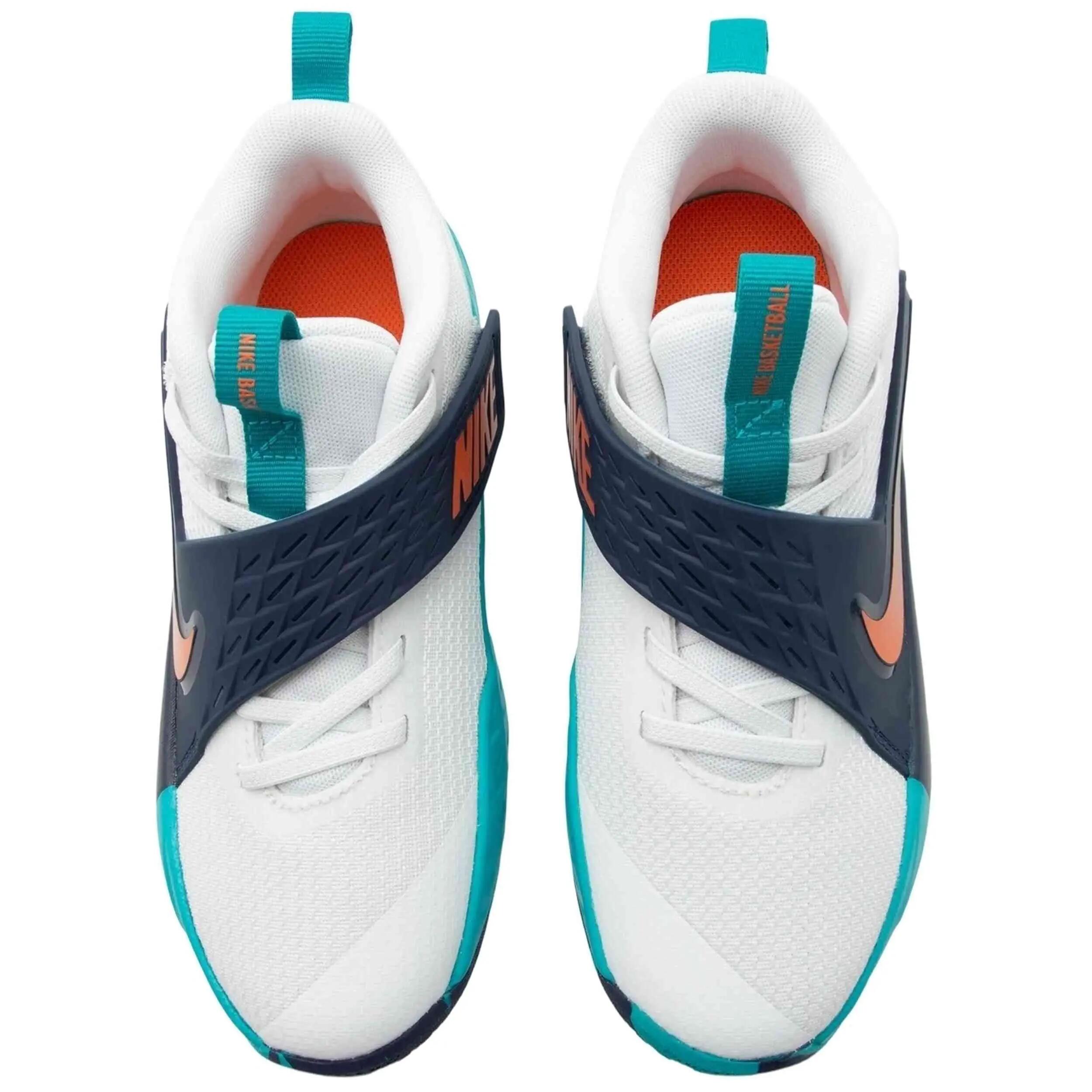 Scarpe Nike modello Team Hustle D 12 "Blanco/Azul" per unisex ragazzi 4/5