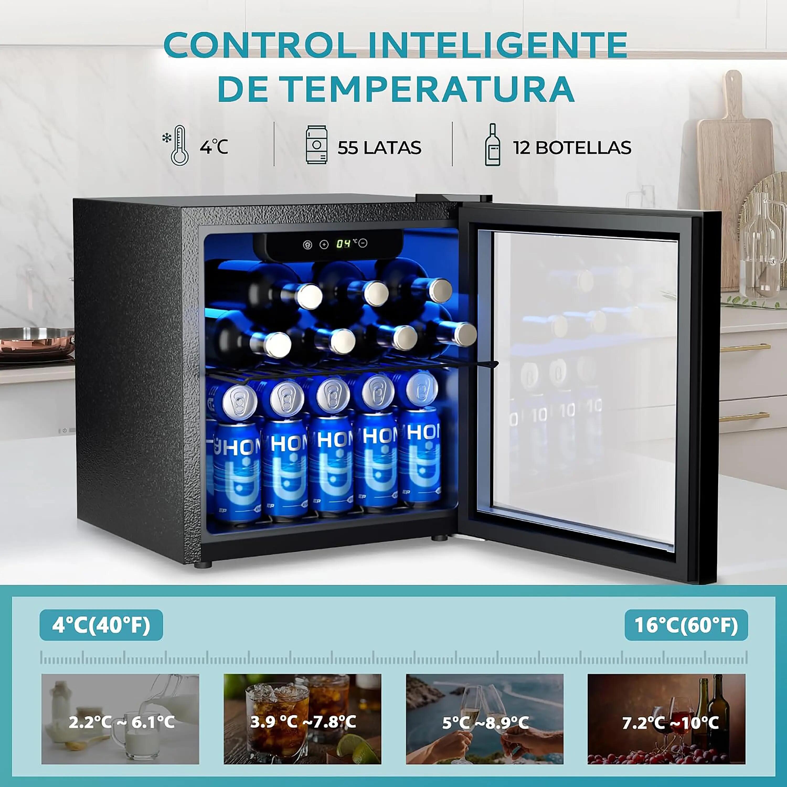 Euhomy nevera para bebidas de 36L negra 6/6