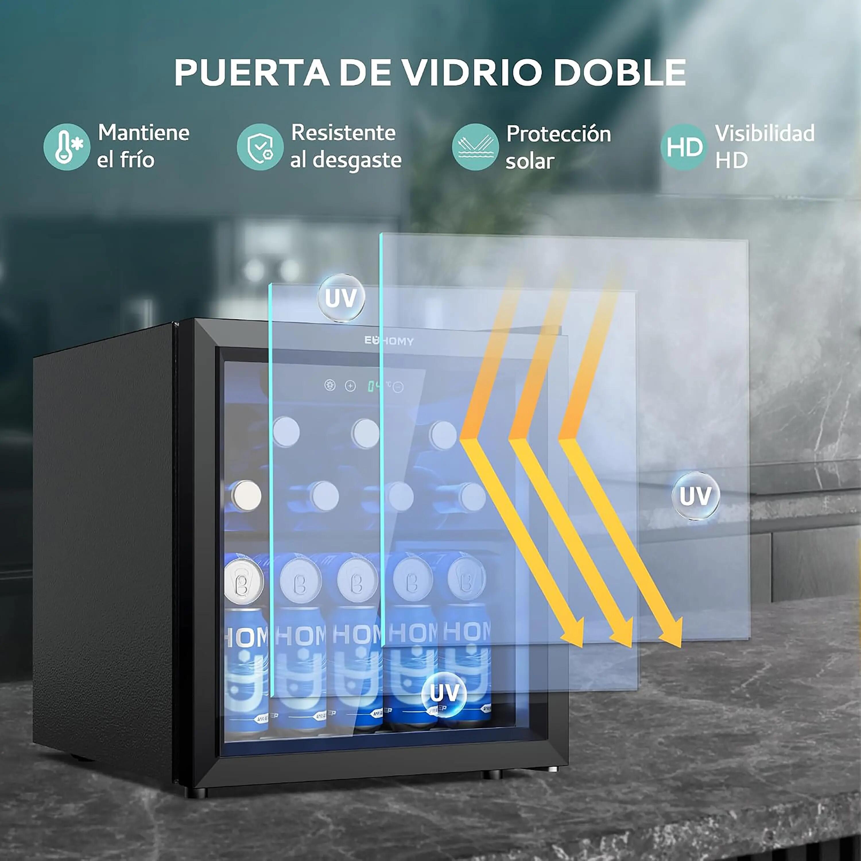 Euhomy nevera para bebidas de 36L negra 5/6