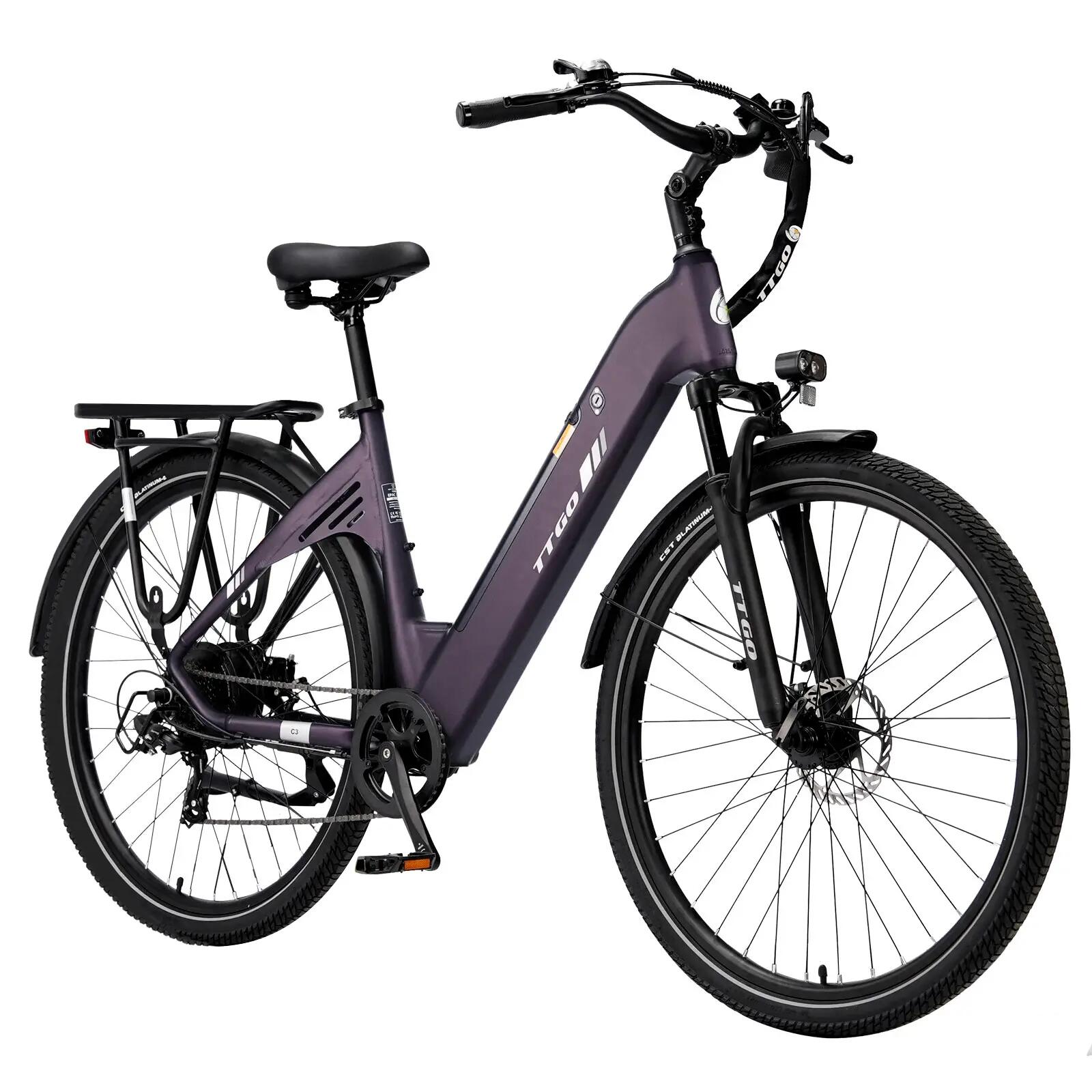 C3 SE Bicicletta Elettrica Urbana, Motore 250W, 36V 18Ah, Pneumatici 28" 2/12