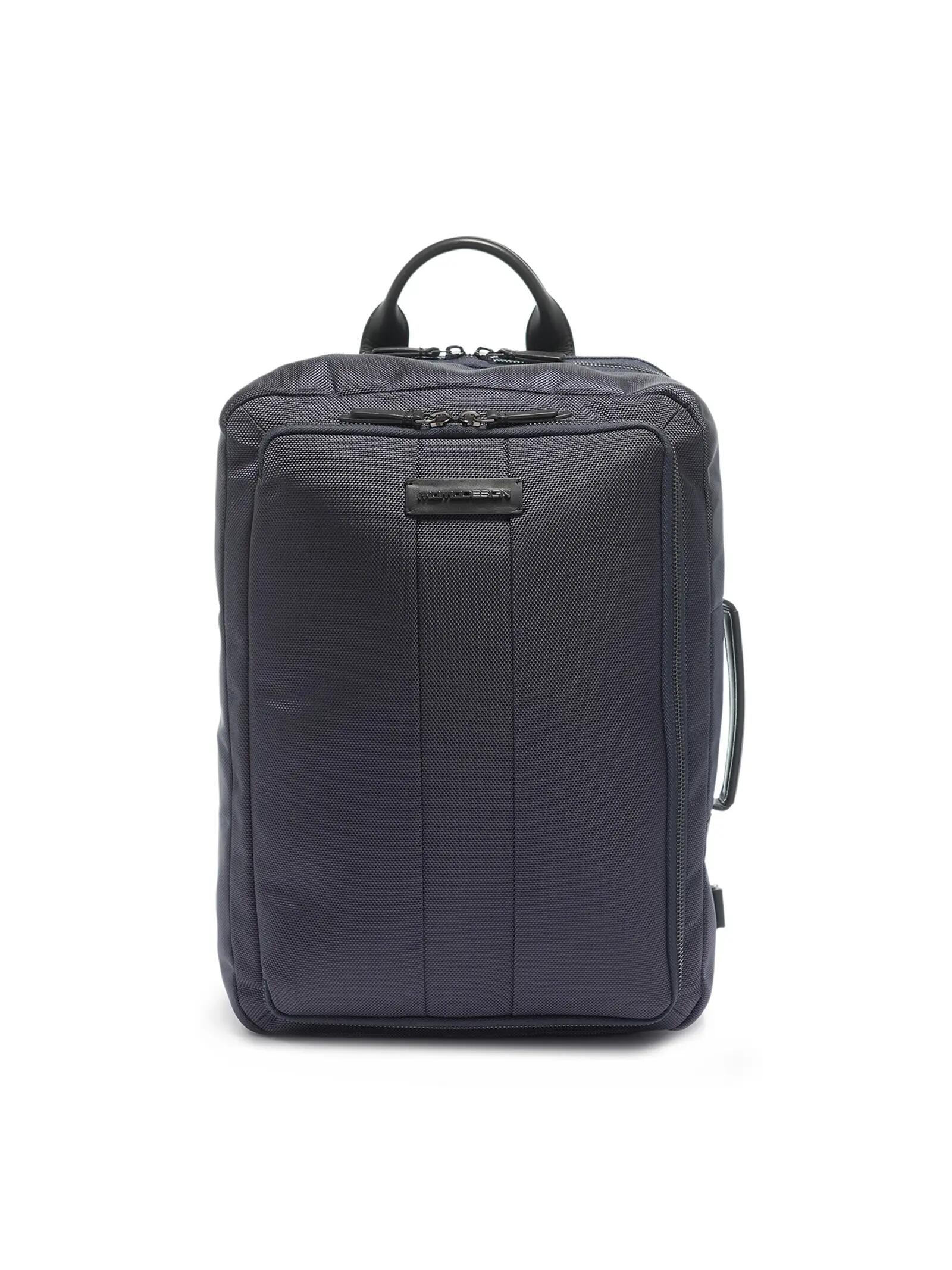 Rucsac Momo Design bărbați negru cu fermoar și mâner nylon