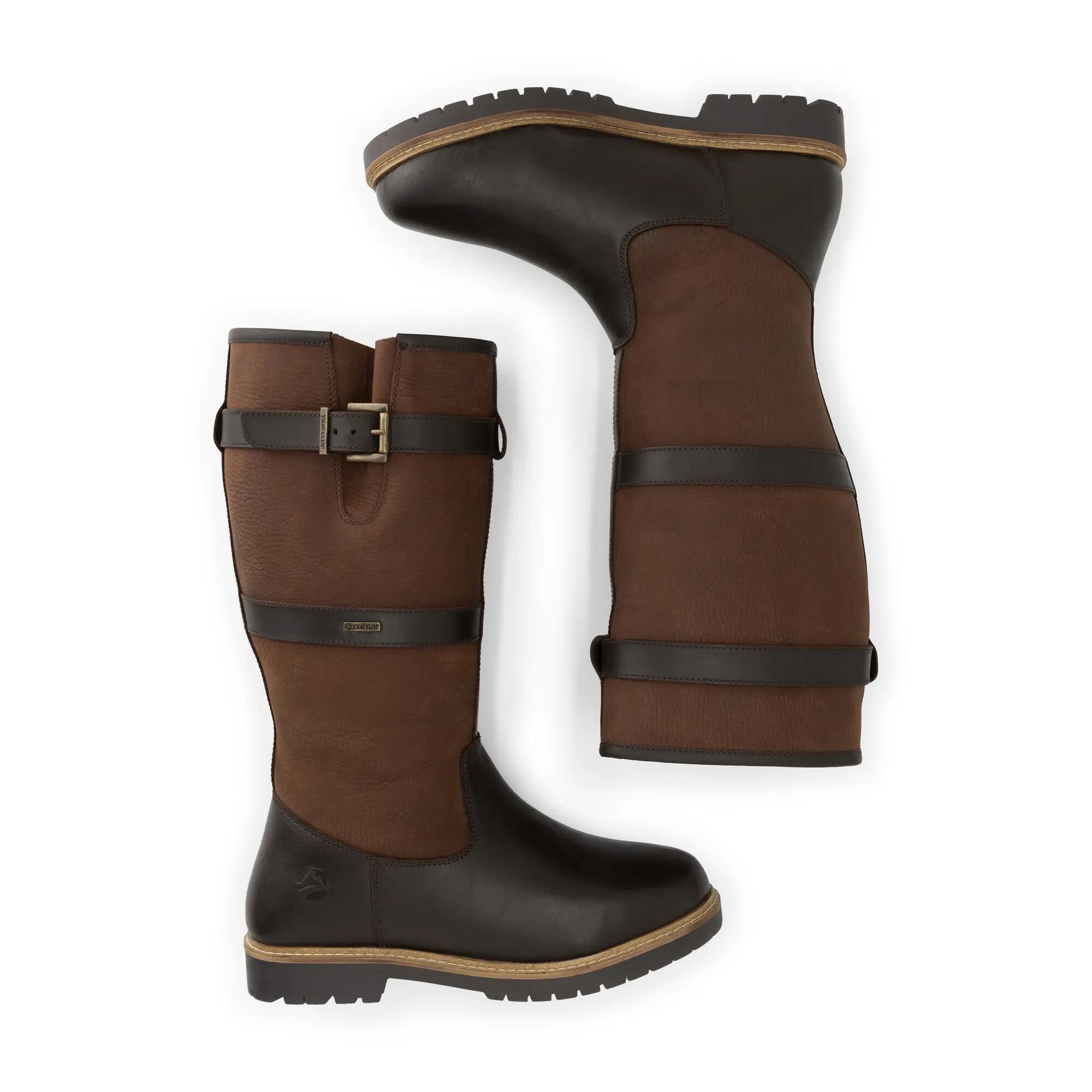 Gronvik Homme - Bottes de plein air - Doublées de laine - Marron foncé 4/6