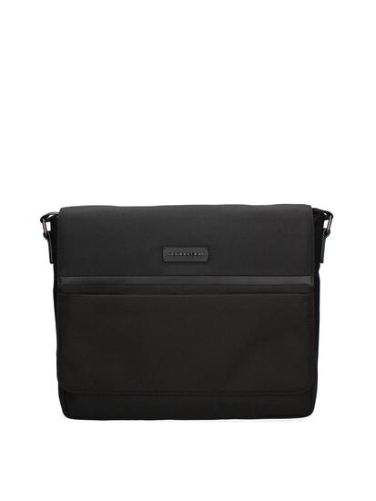 Sac à Bandoulière Homme Cuir Véritable Noir Momo Design - Fermeture Magnétique