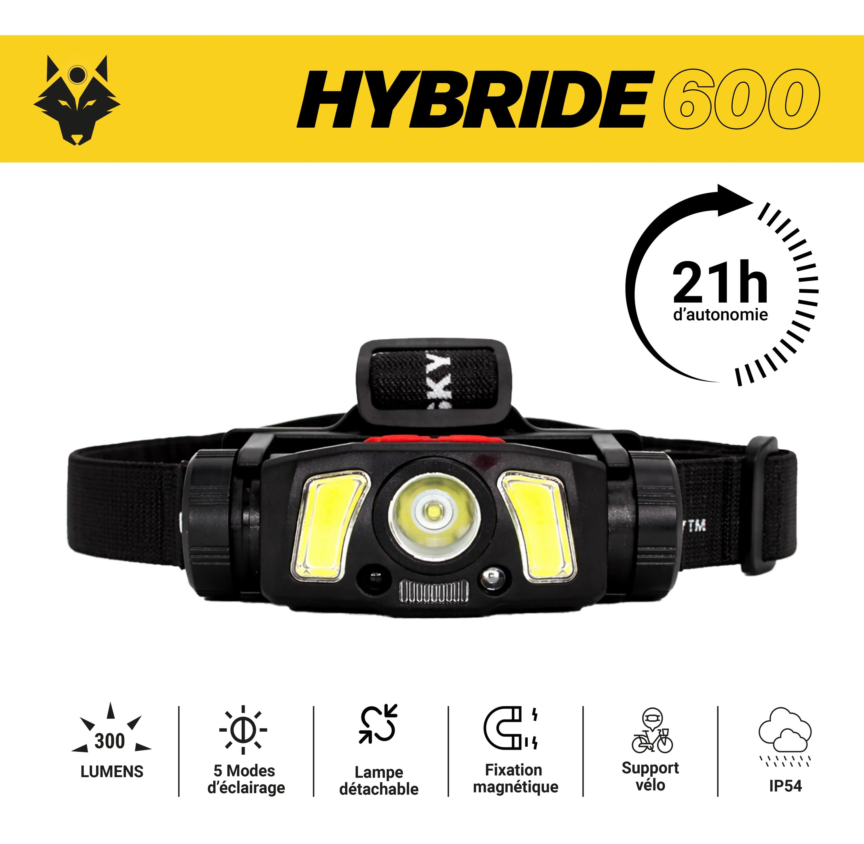 Pack éclairage vélo 300 lm + 3 LED rouges HYBRID600 + FLASH500 4/15