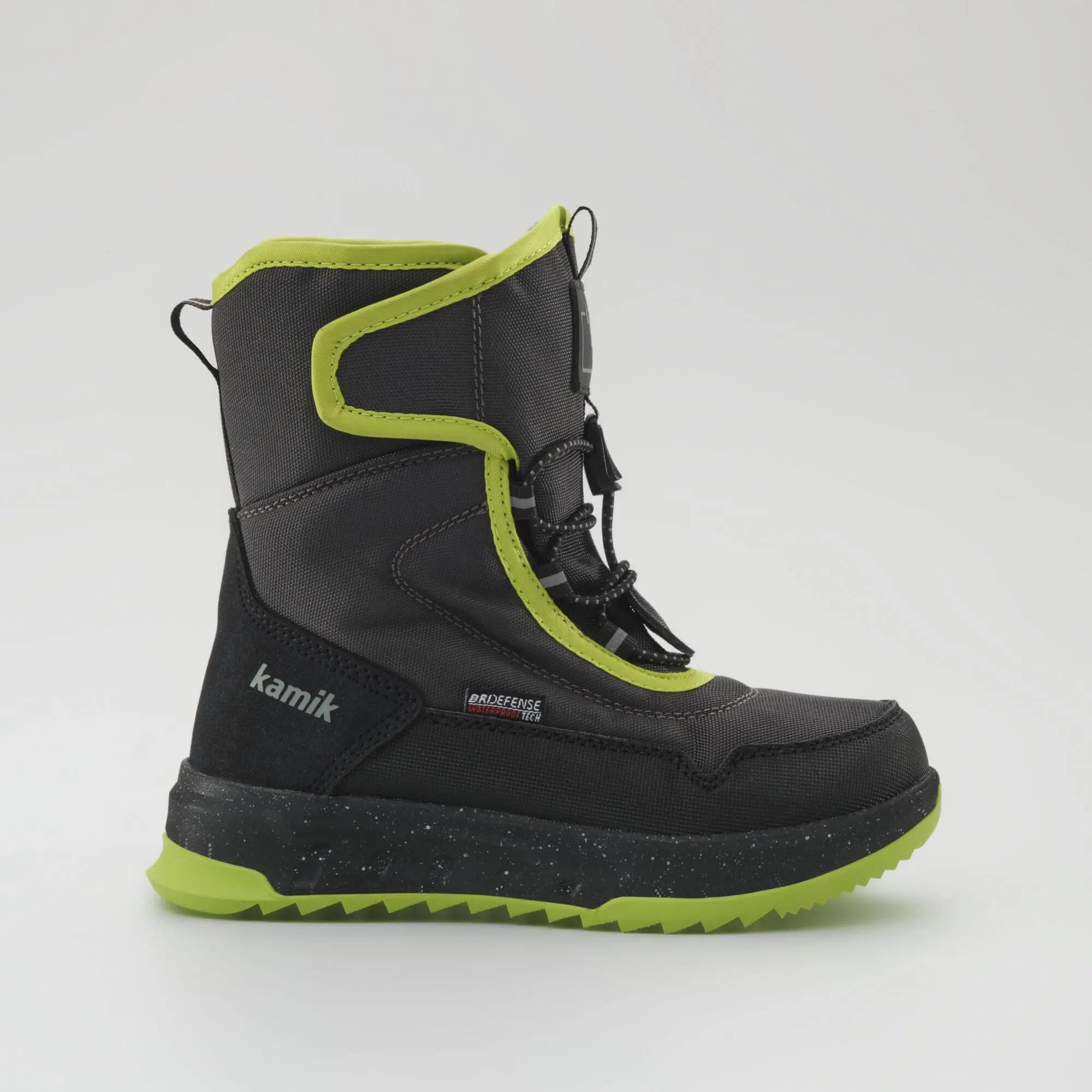 Kinderen STORMEXEZ Winterlaarzen Donkergrijs/limoen 5/10