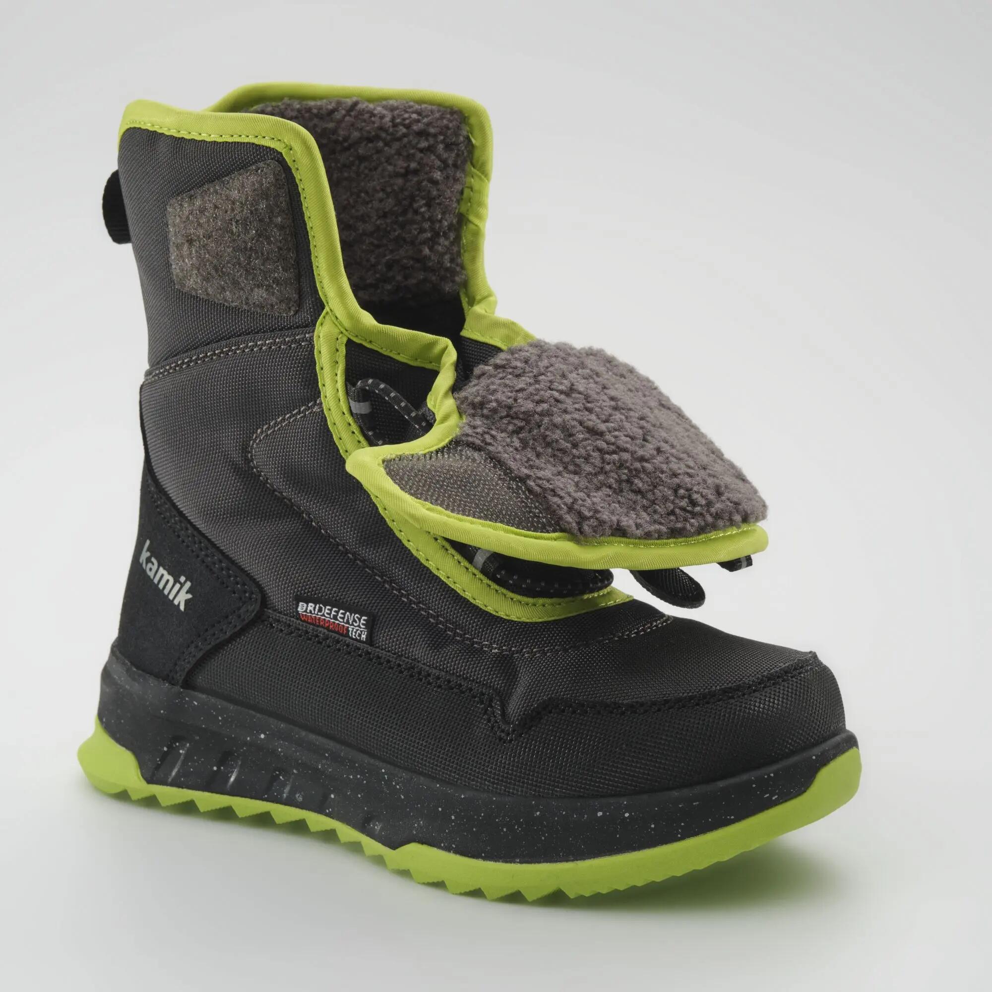 Kinderen STORMEXEZ Winterlaarzen Donkergrijs/limoen 10/10