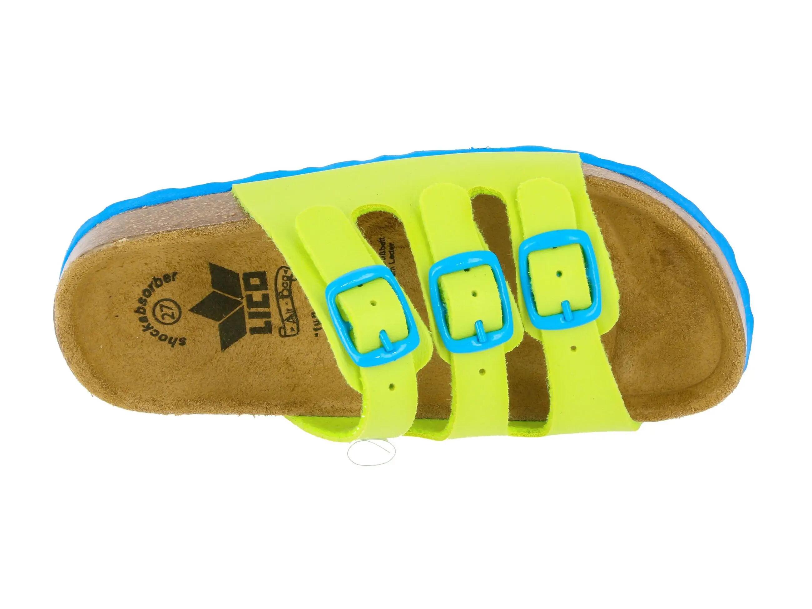 Kindersandaal - gespen, kurkvoetbed - LICO Bioline - geel 5/6