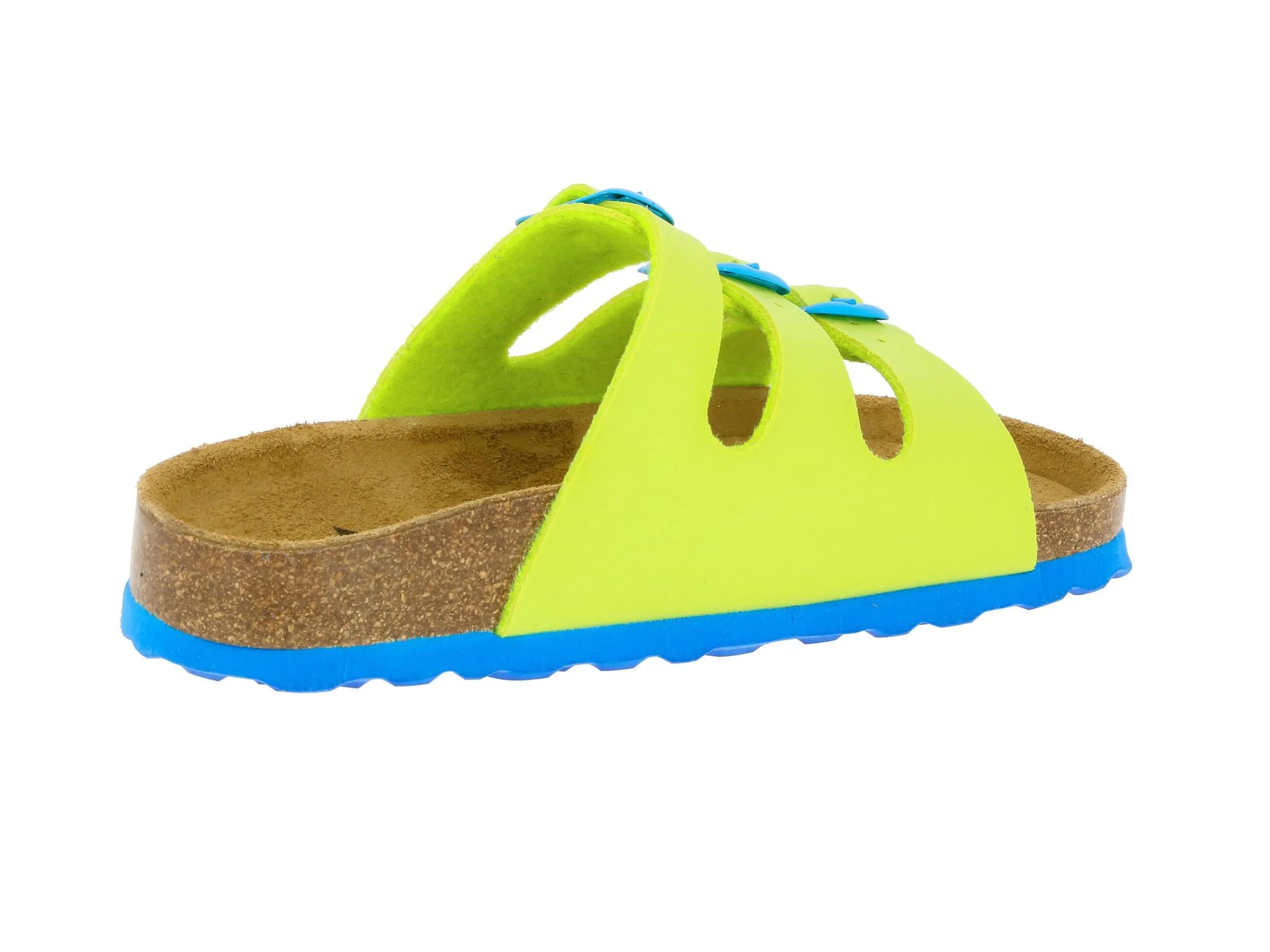 Kindersandaal - gespen, kurkvoetbed - LICO Bioline - geel 4/6