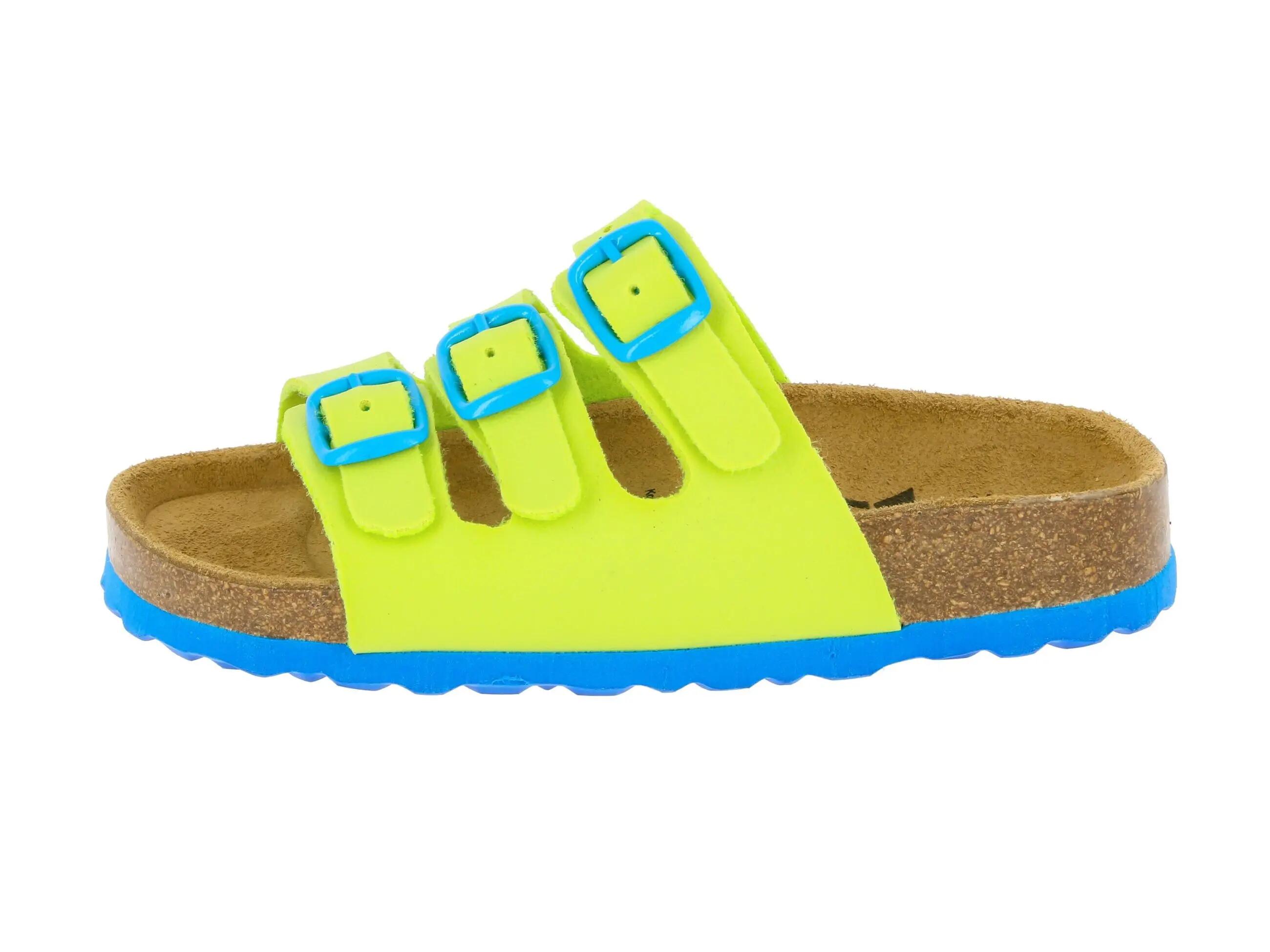 Kindersandaal - gespen, kurkvoetbed - LICO Bioline - geel 2/6