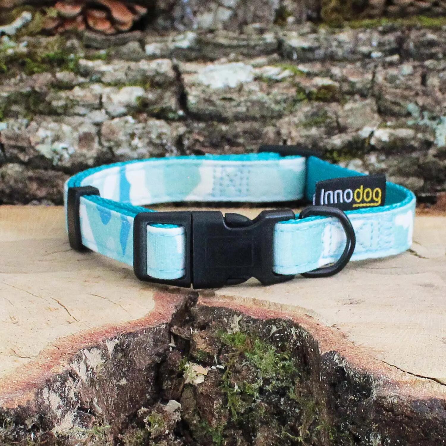 INNODOG-halsband 15 mm blauw camouflage, verstelbaar van 30 tot 45 cm 2/2