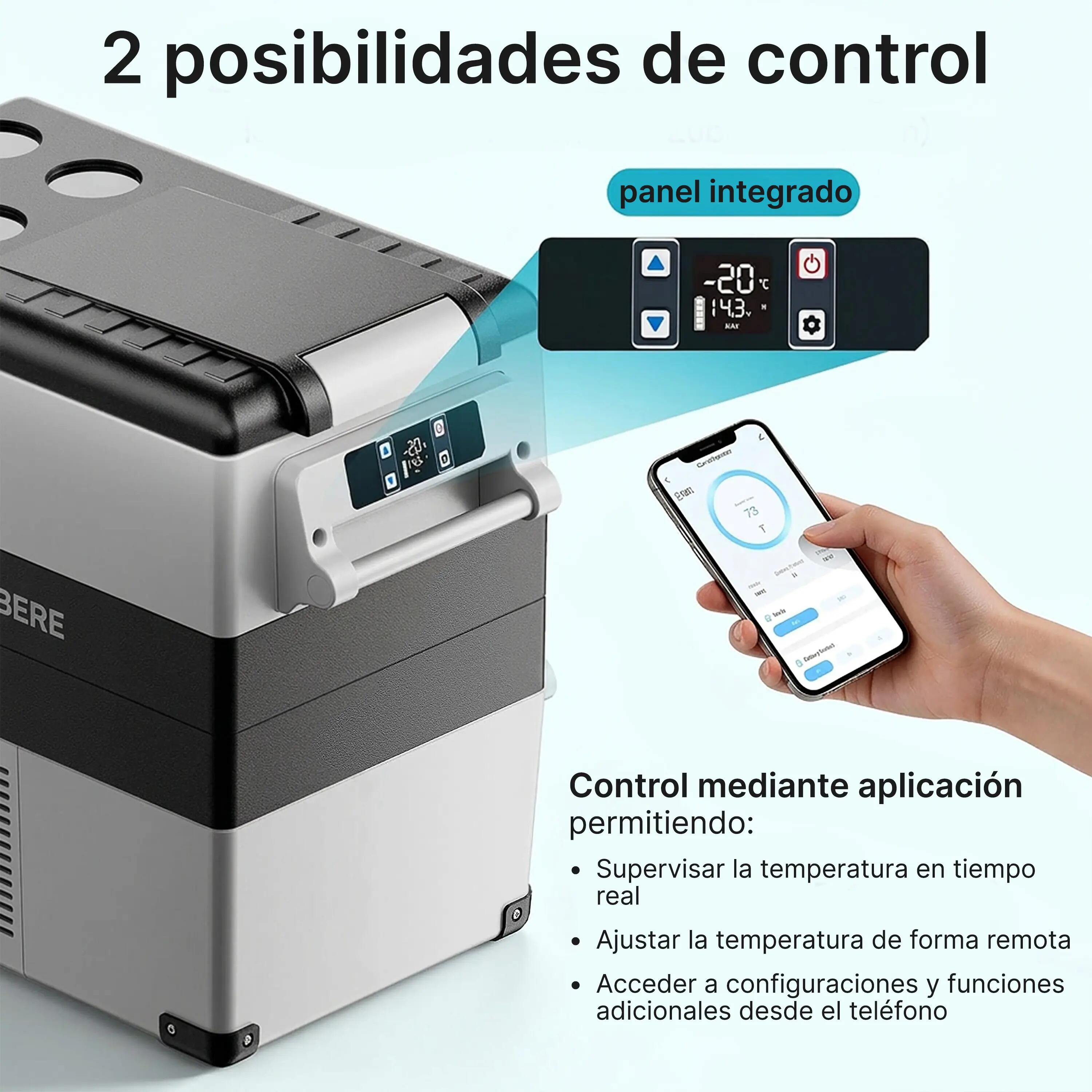 Euhomy nevera portátil para coche de 55L gris 4/6