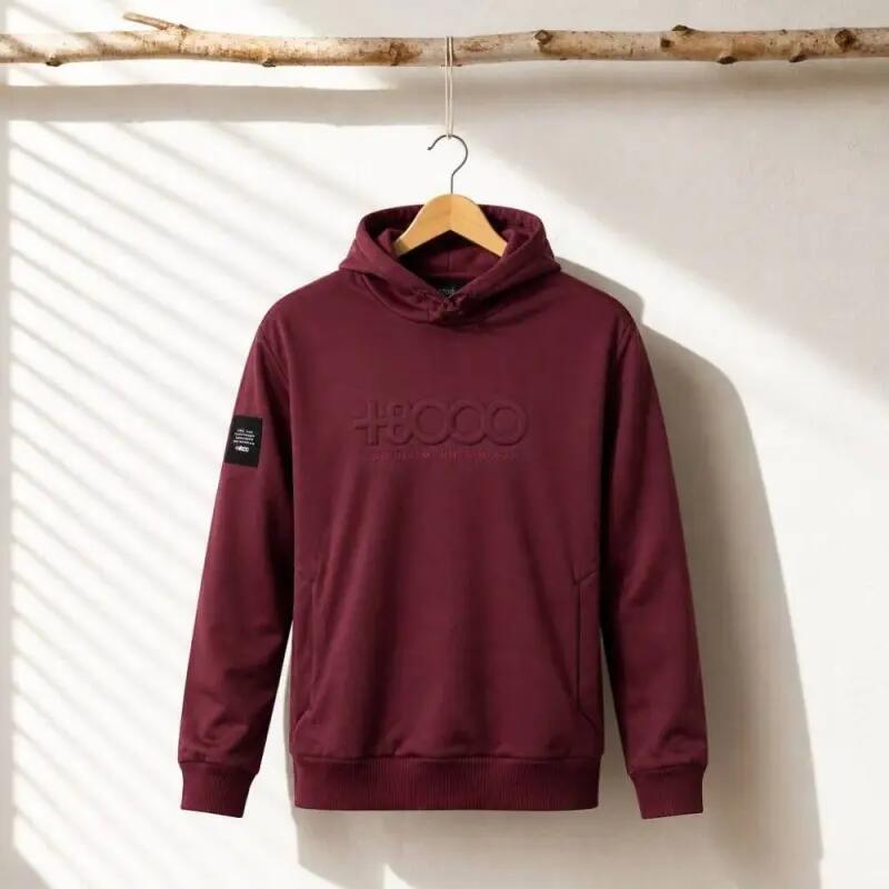 Sudadera - Hombre - Capucha y bolsillo - ABSOL - Granate 2/4