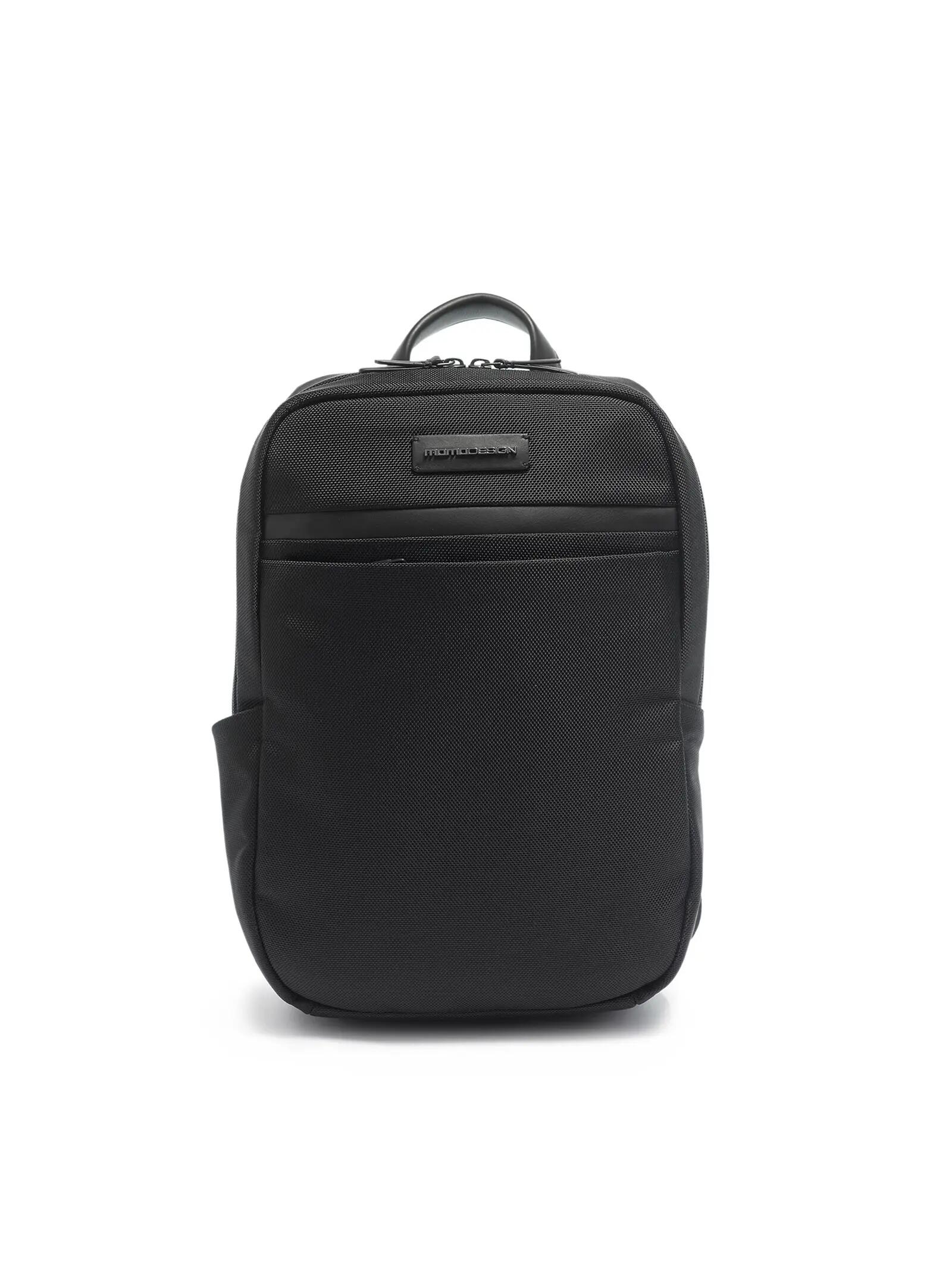 Rucsac Momo Design bărbați negru cu fermoar și mâner nylon